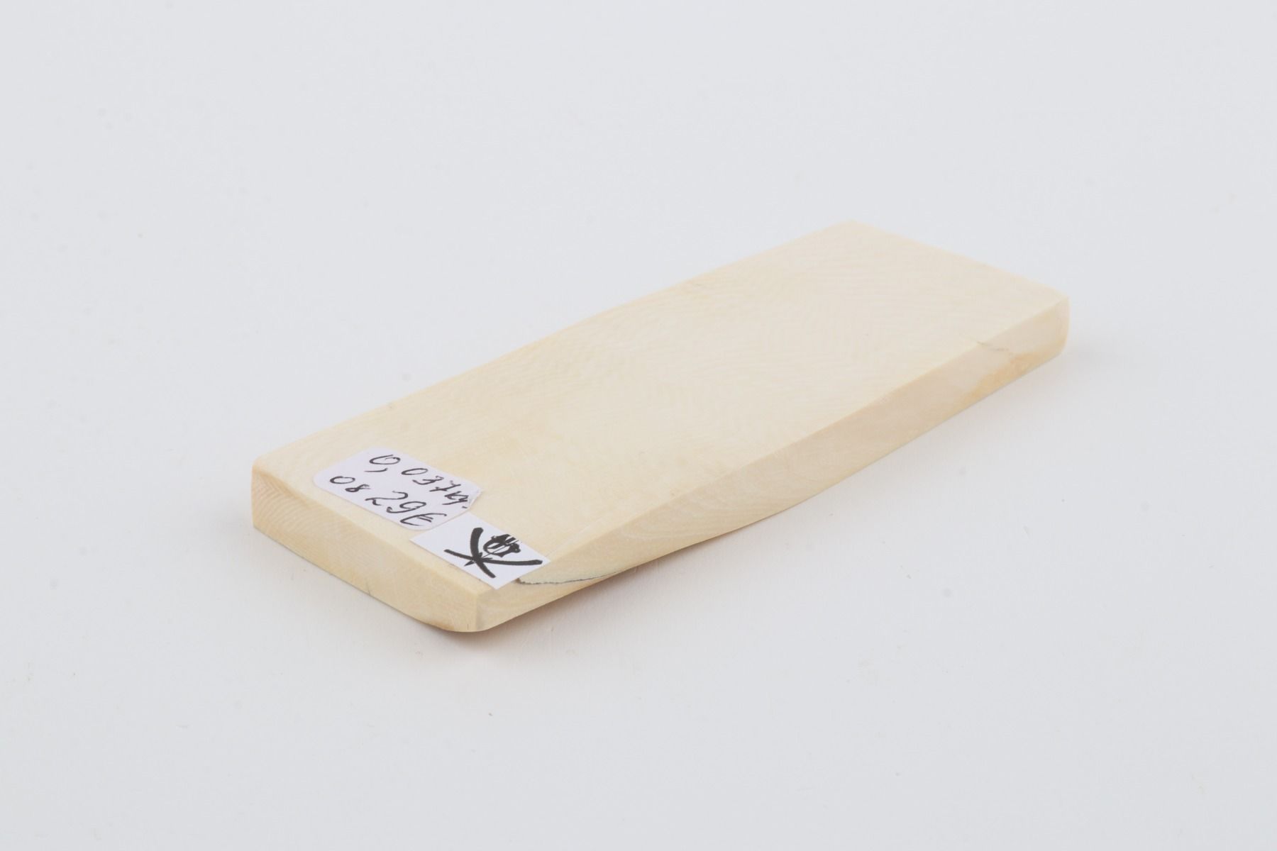 White mammoth ivory segment