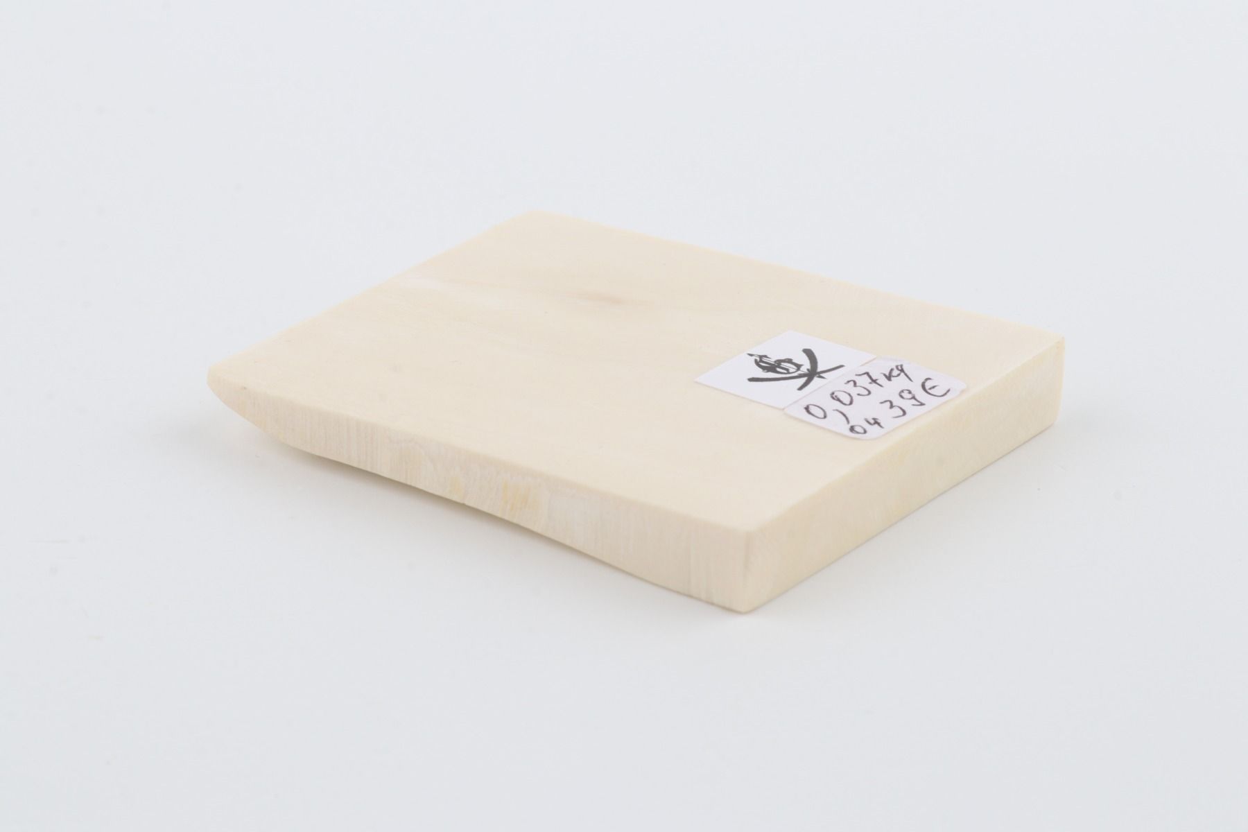 White mammoth ivory segment