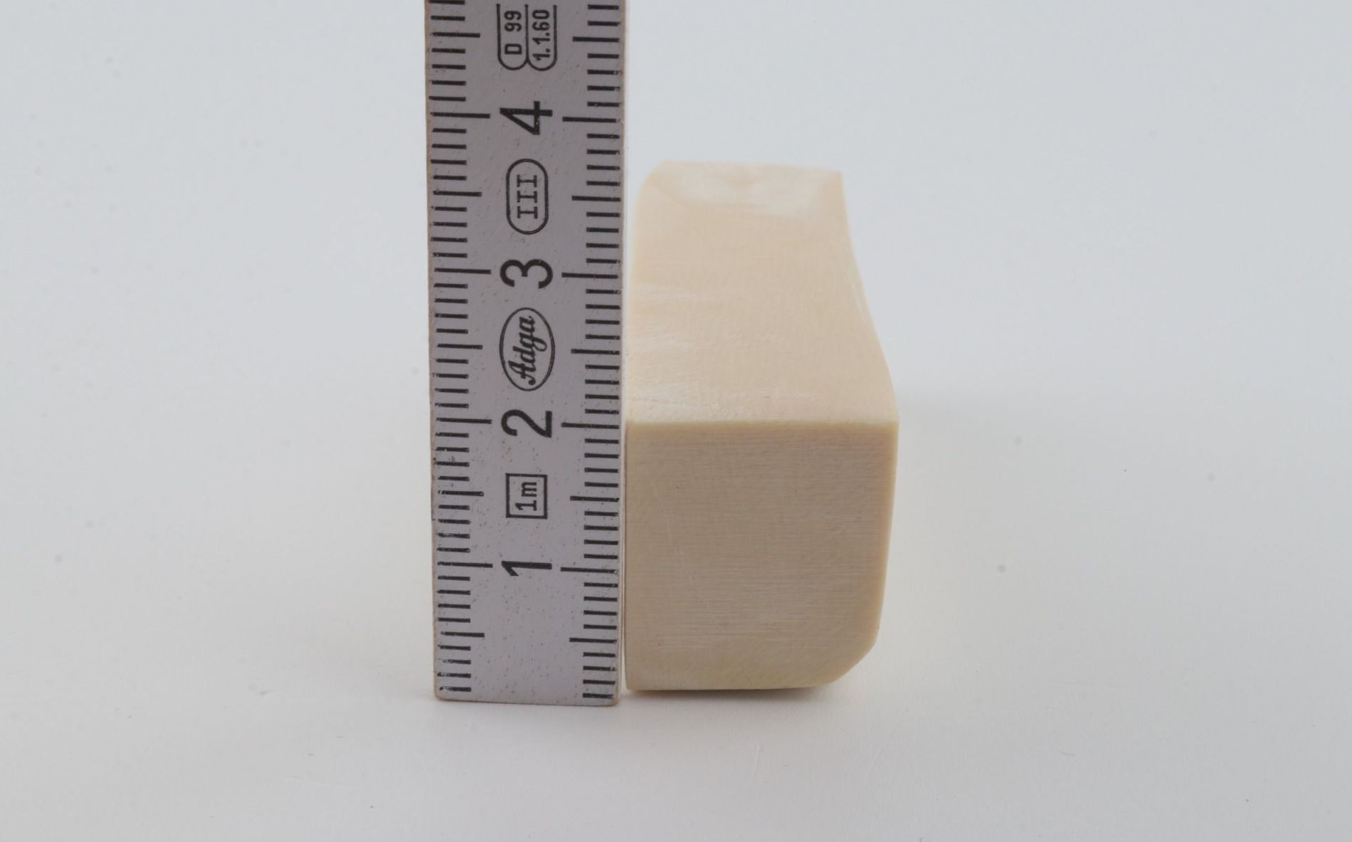 White mammoth ivory segment