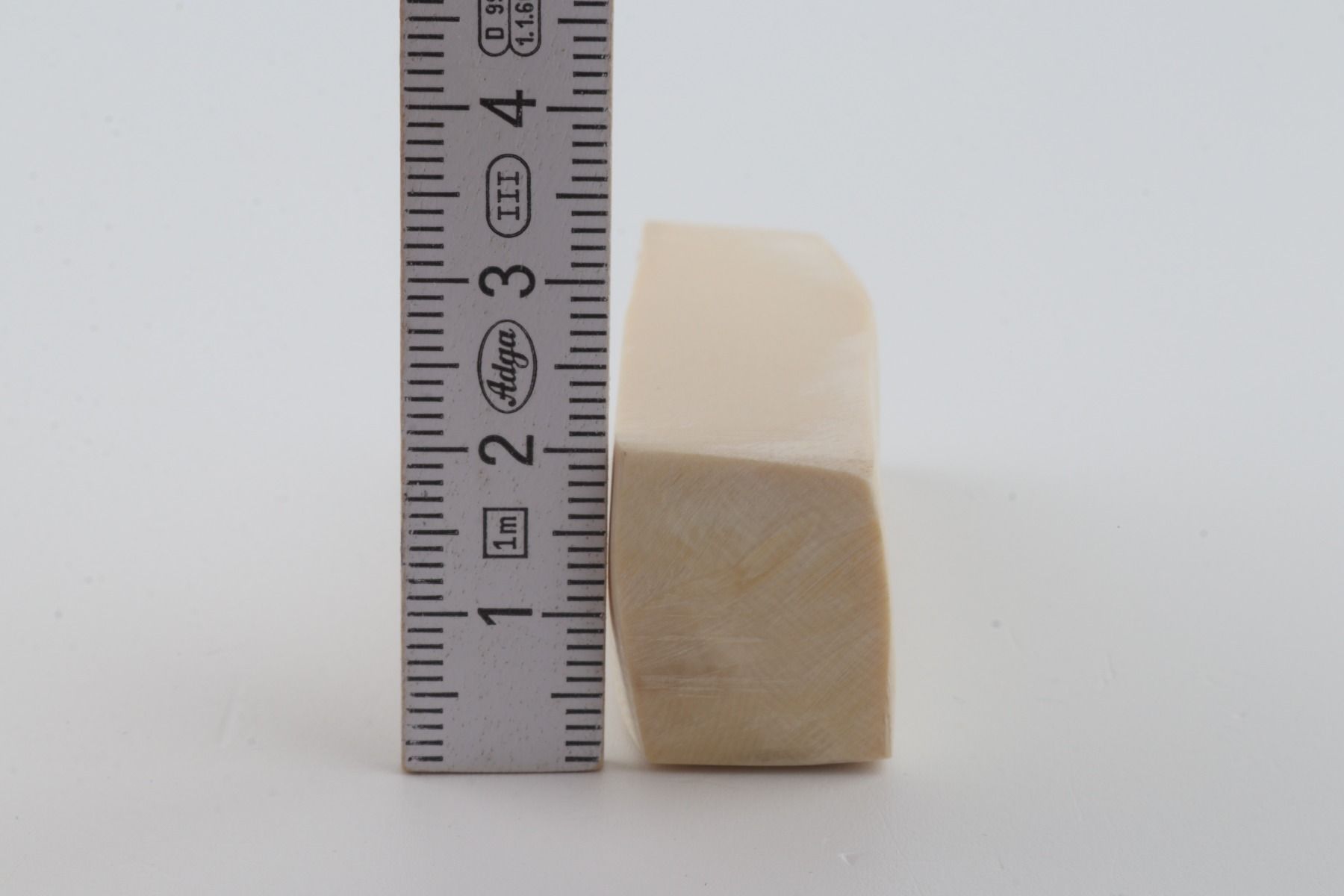 White mammoth ivory segment