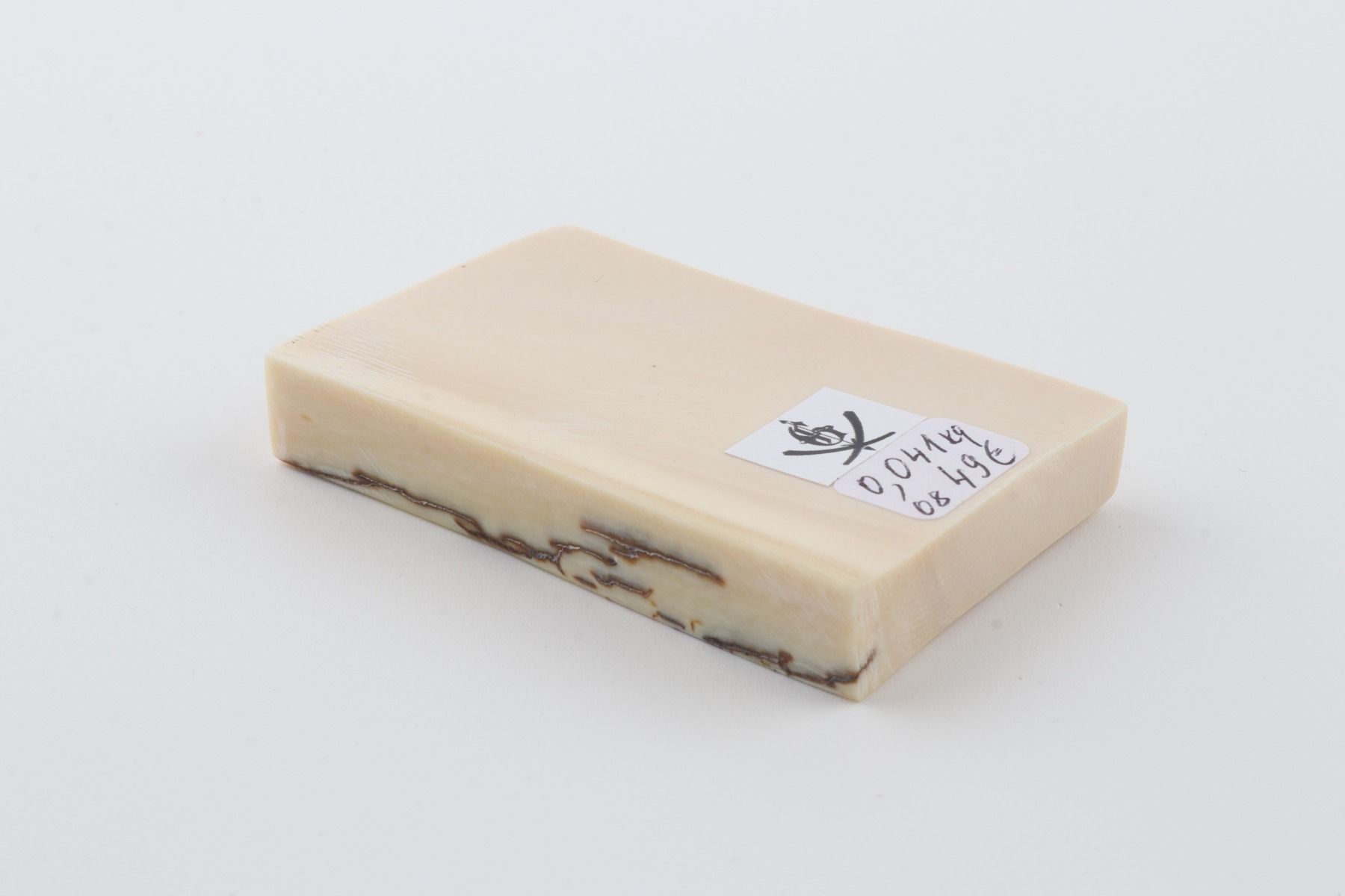 White mammoth ivory segment