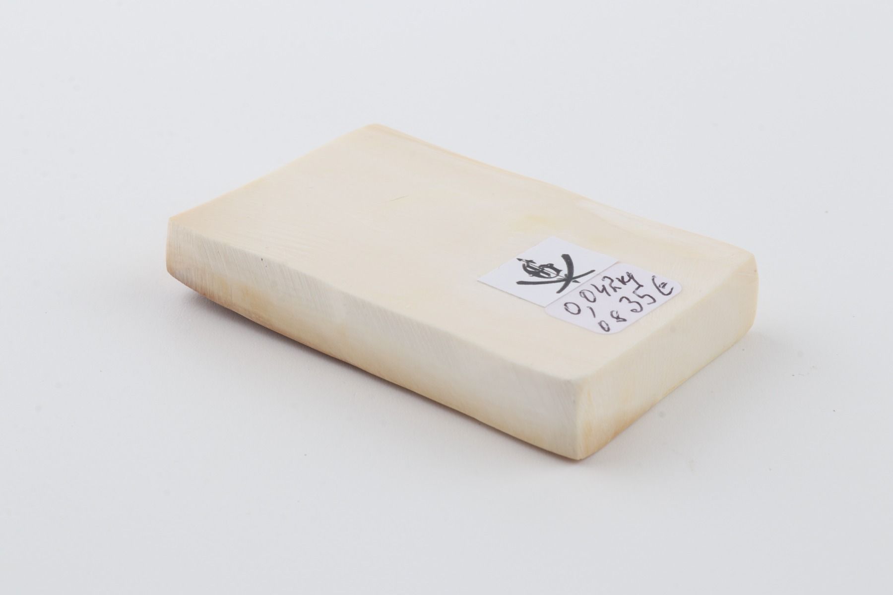 White mammoth ivory segment