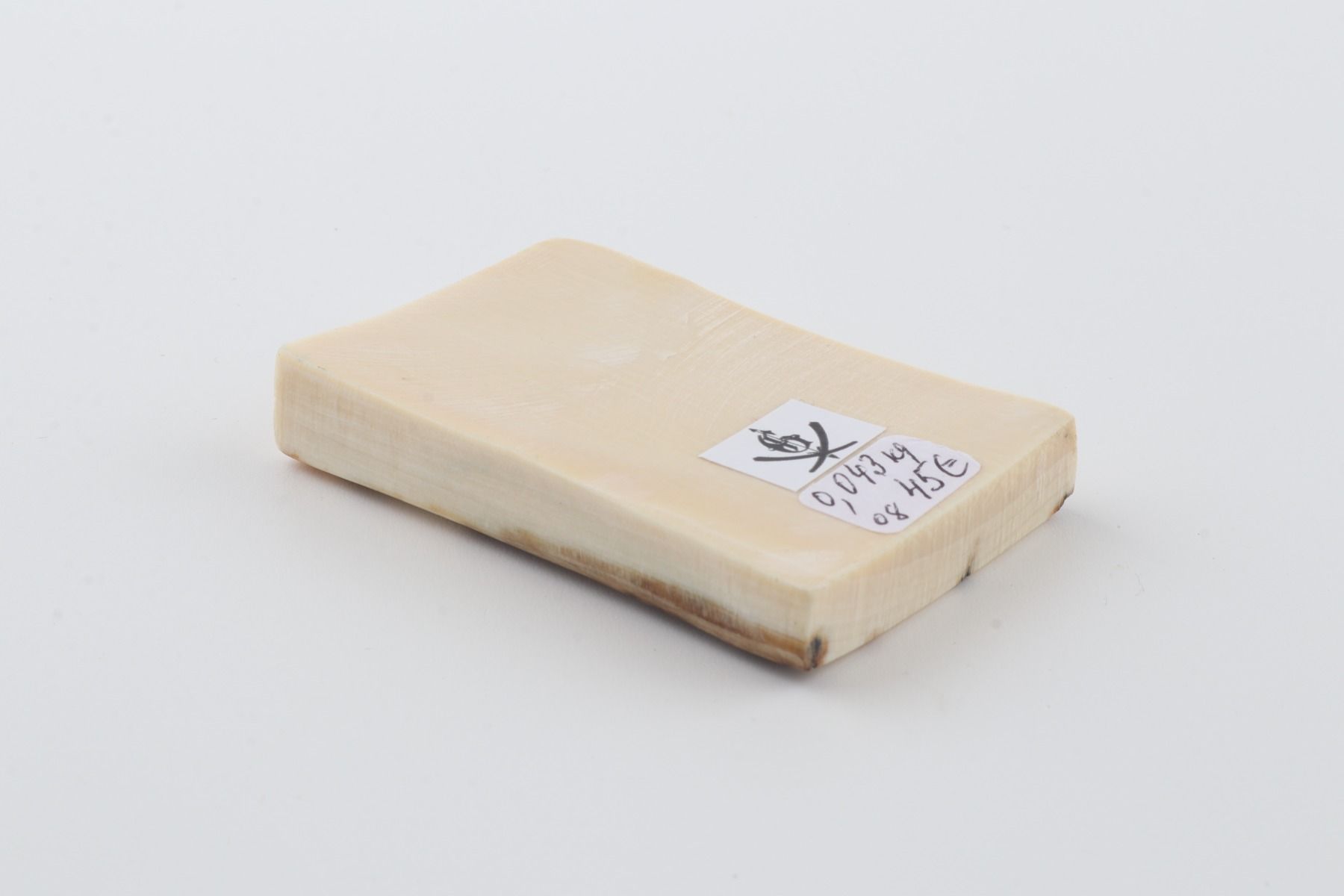 White mammoth ivory segment