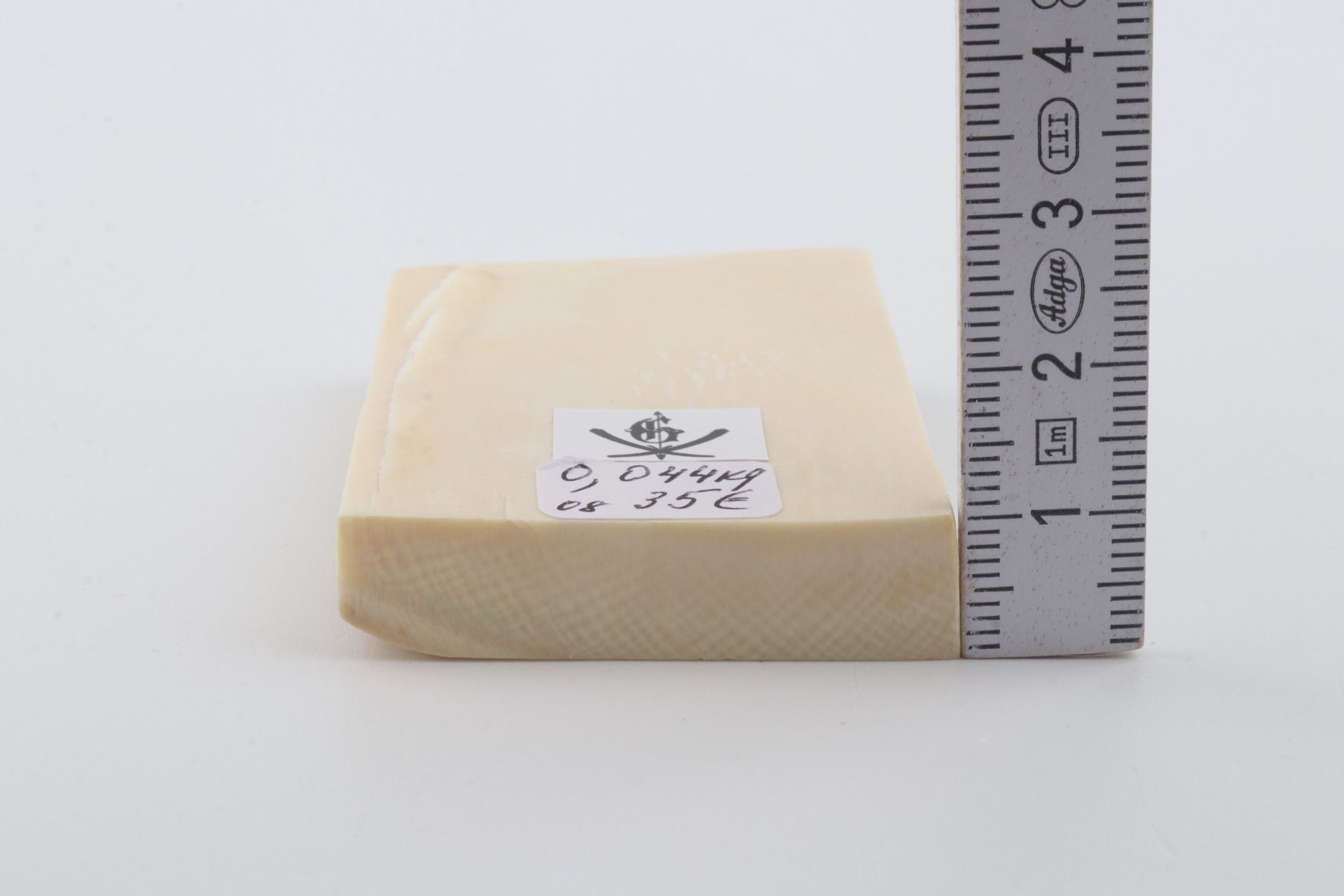 White mammoth ivory segment