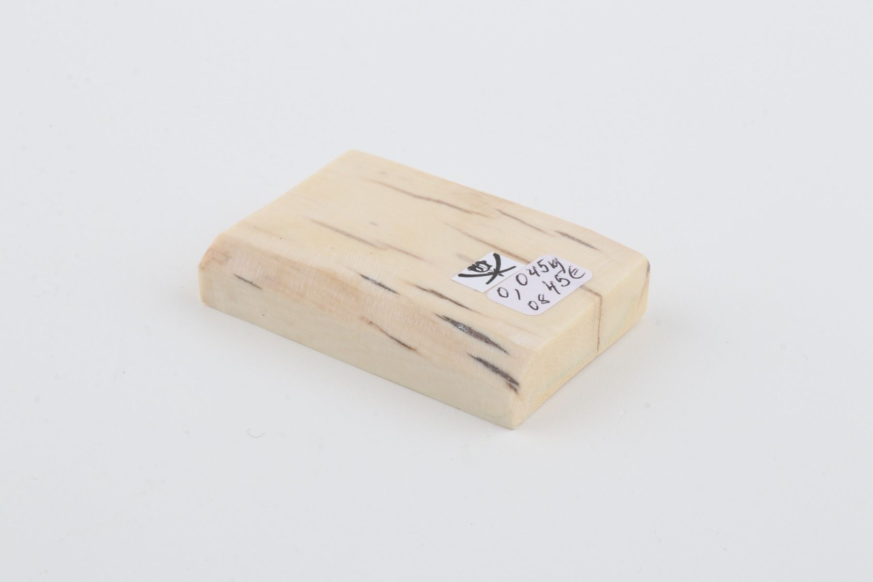 White mammoth ivory segment