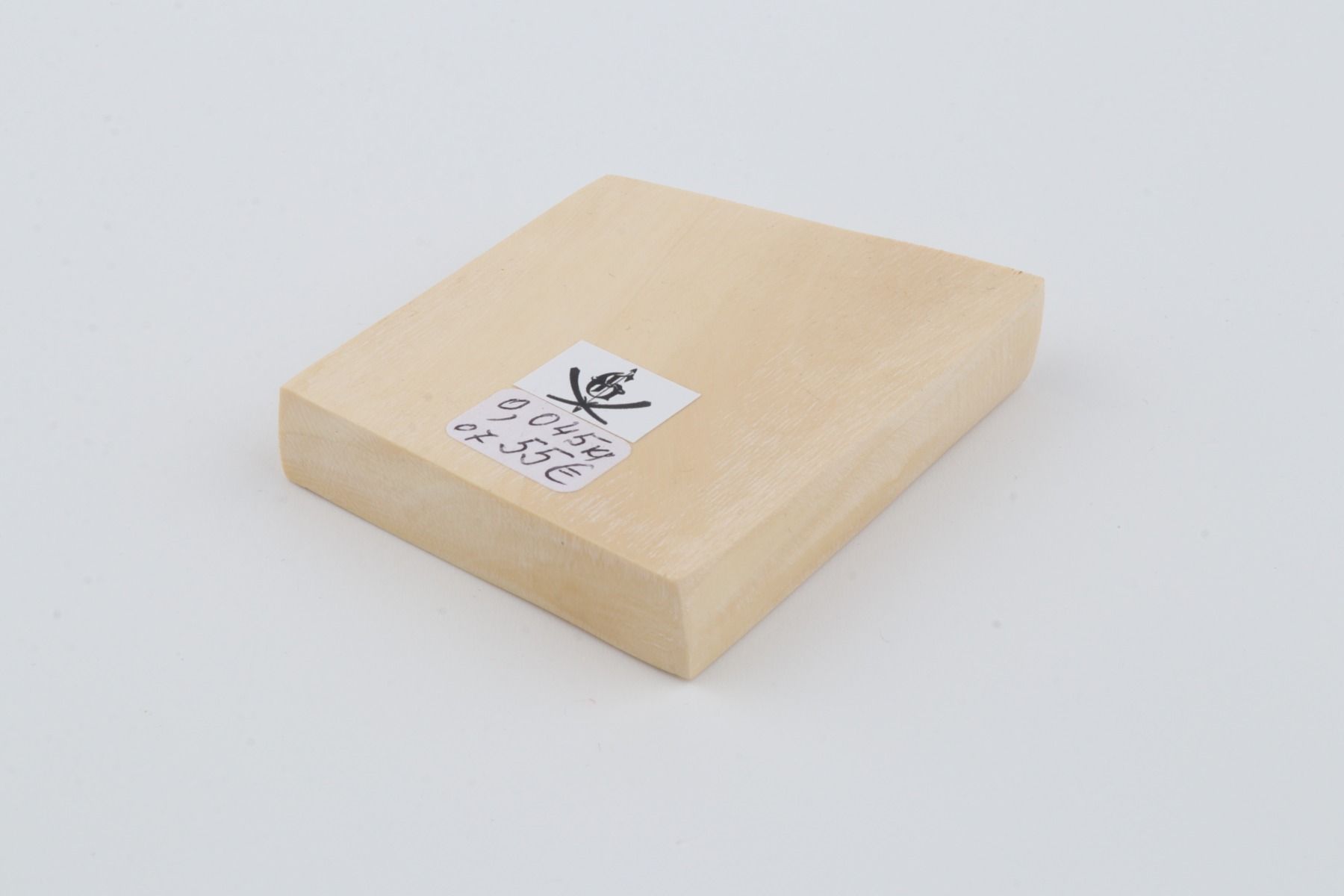 White mammoth ivory segment