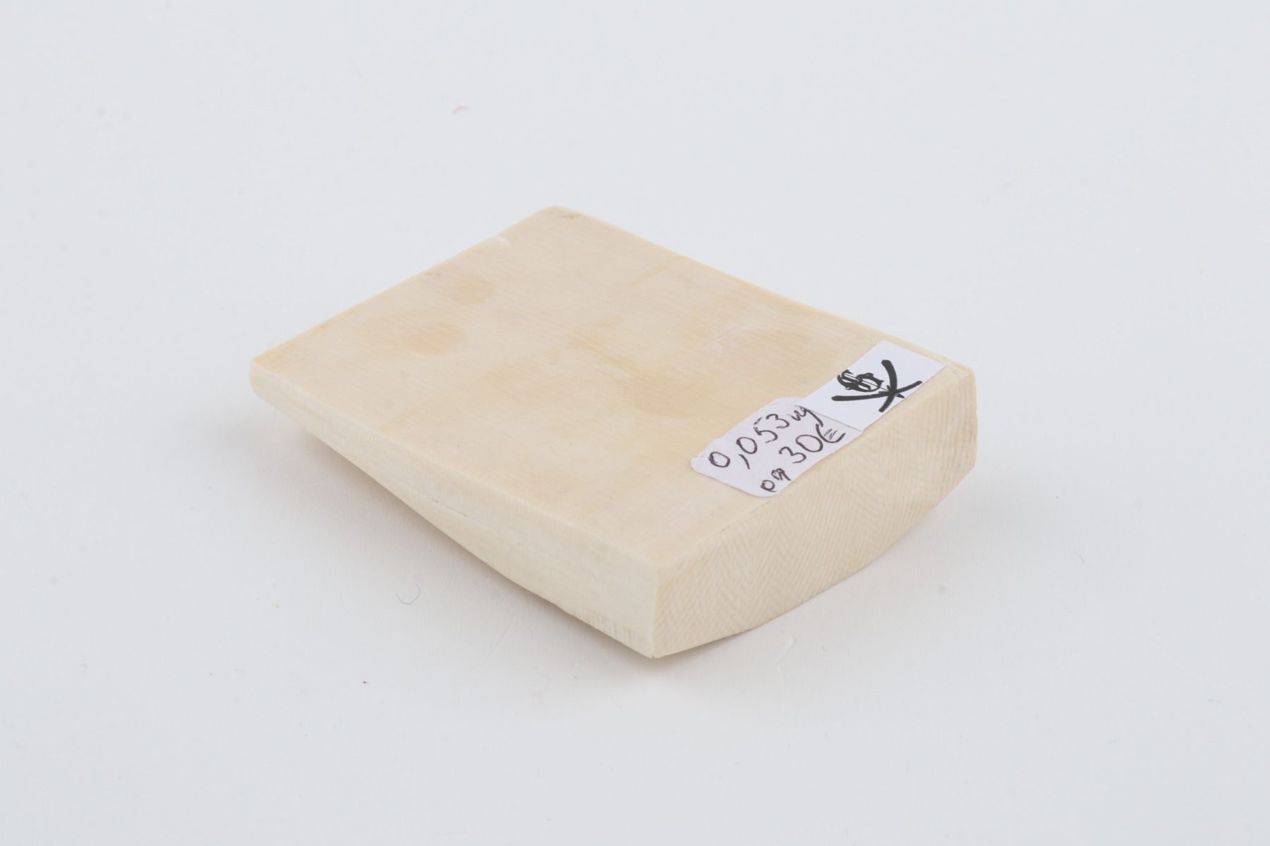 White mammoth ivory segment