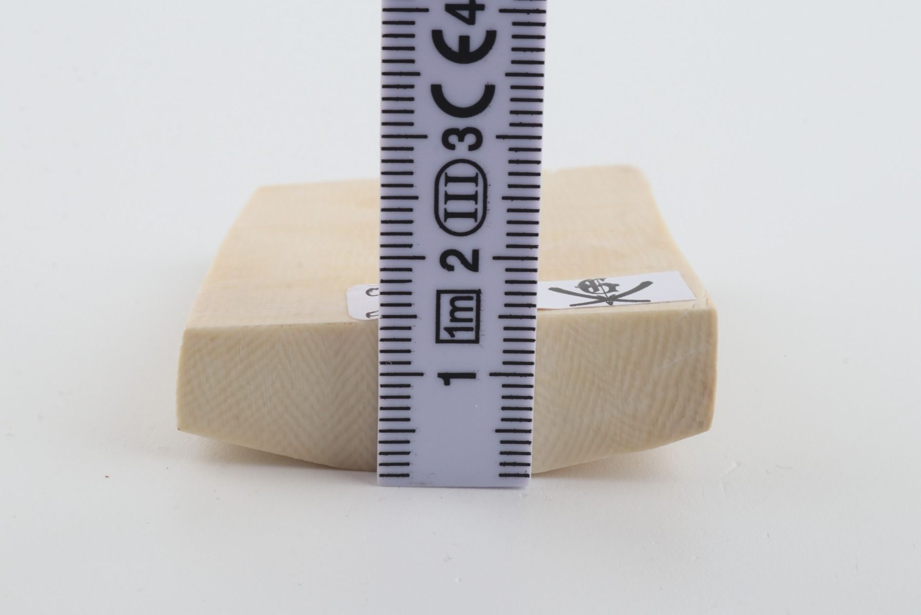 White mammoth ivory segment