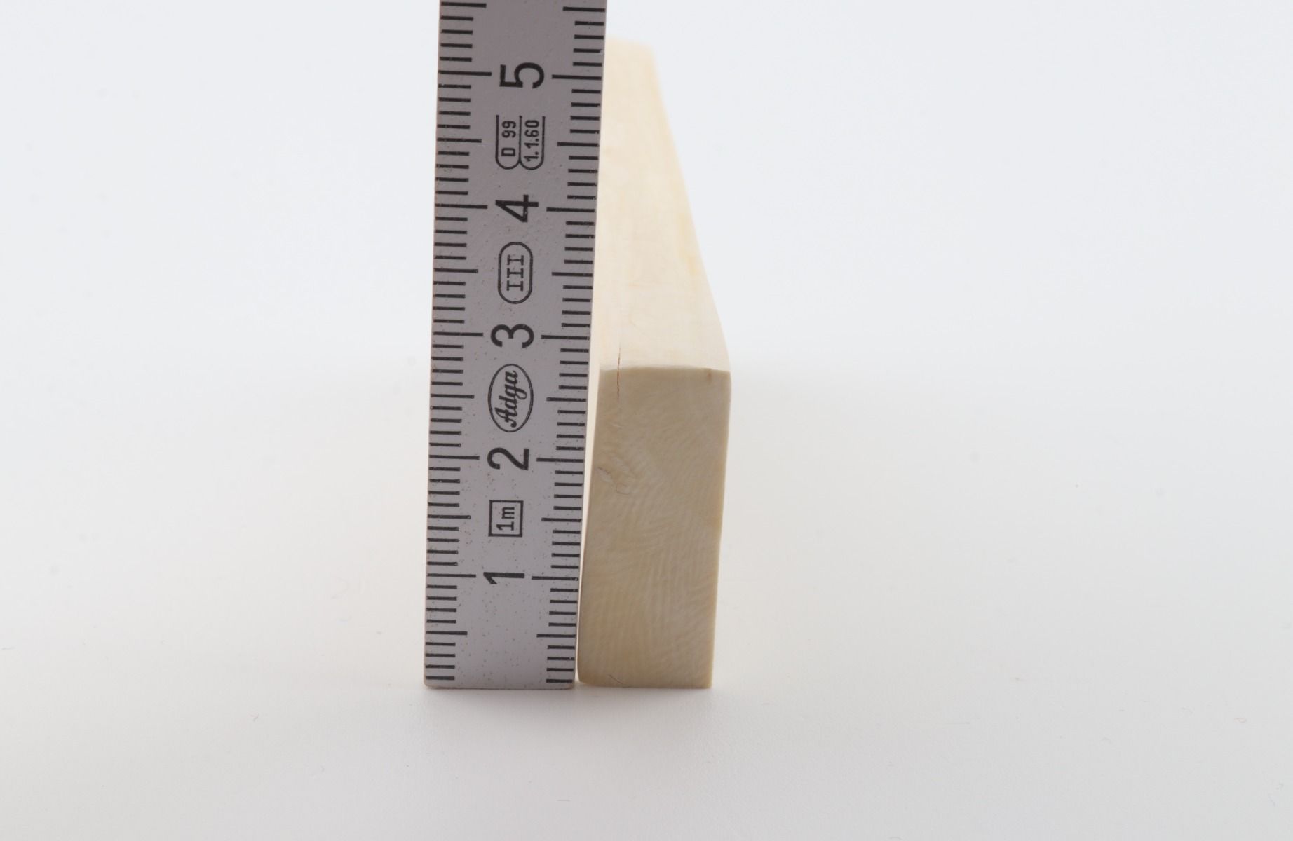 White mammoth ivory segment