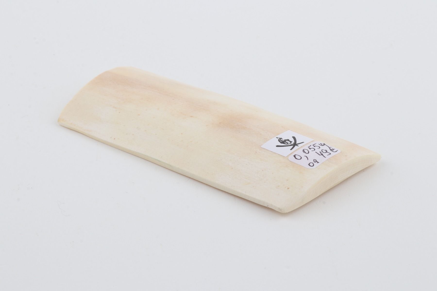 White mammoth ivory piece
