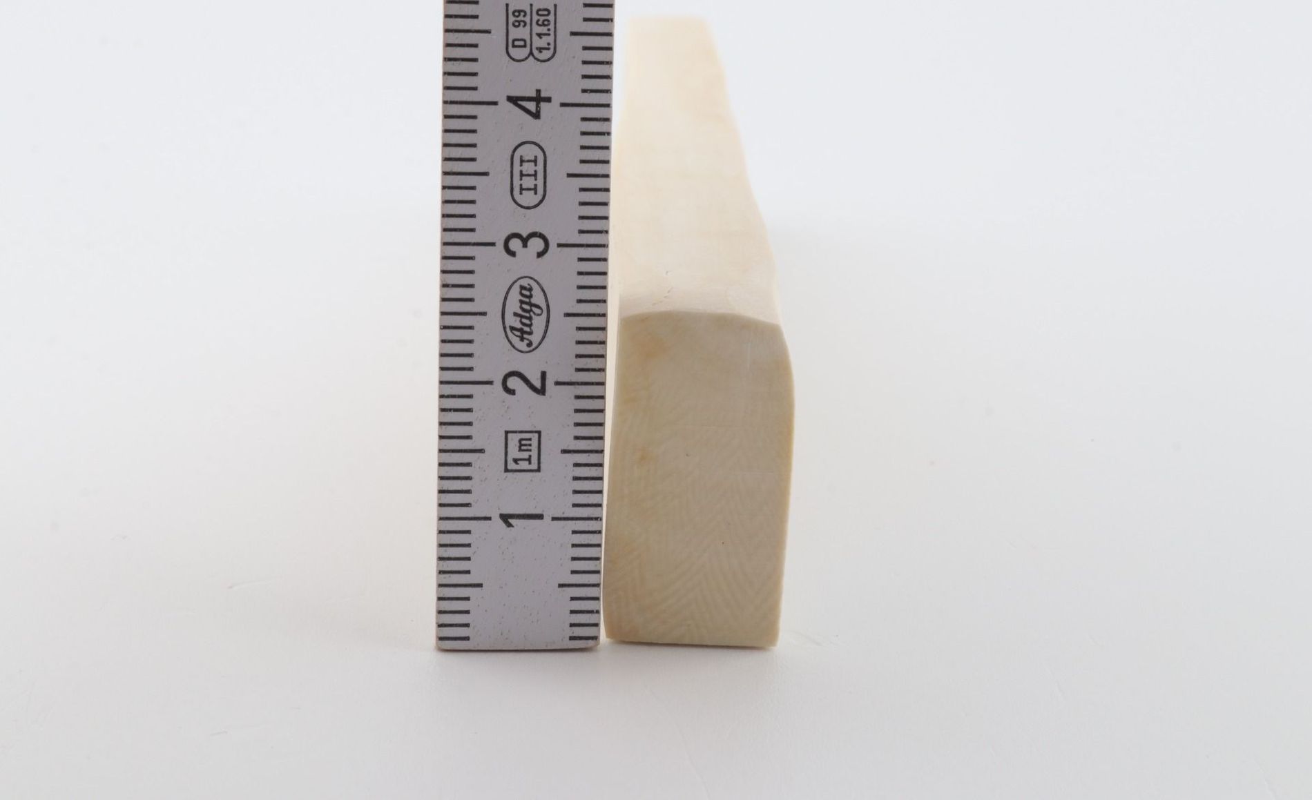 White mammoth ivory segment