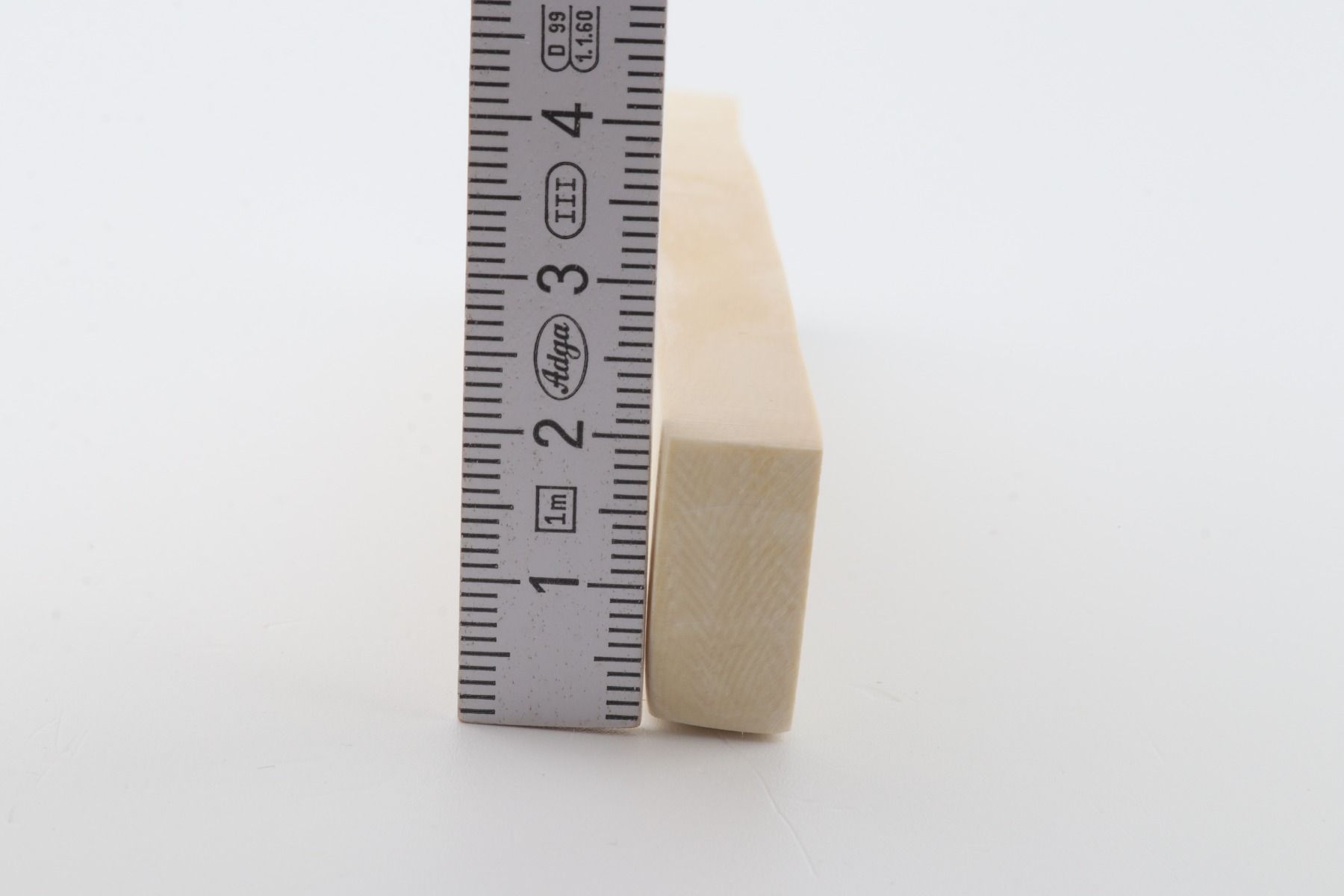 White mammoth ivory segment