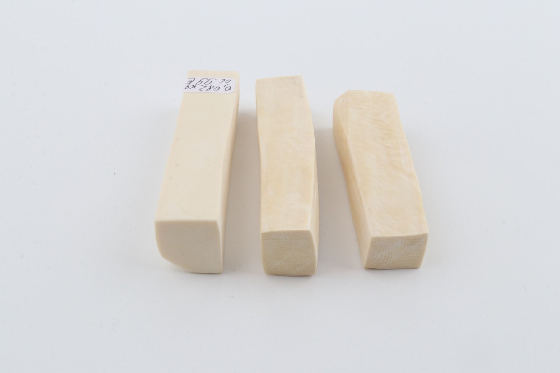 White mammoth ivory segments