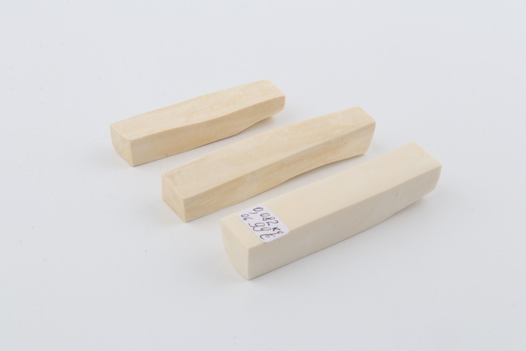 White mammoth ivory segments