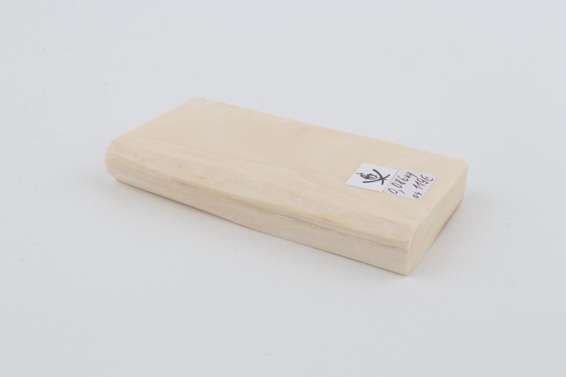 White mammoth ivory segment