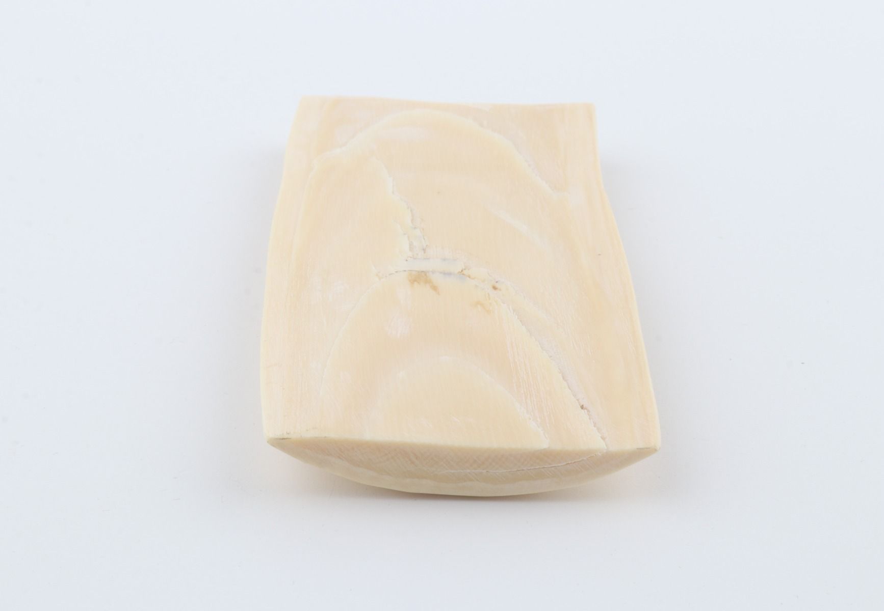 White mammoth ivory piece