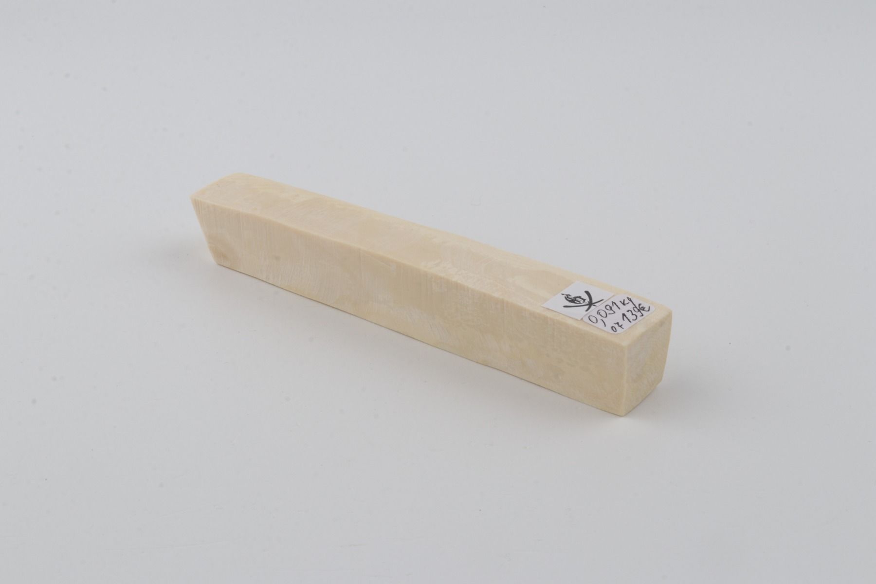 White mammoth ivory segment