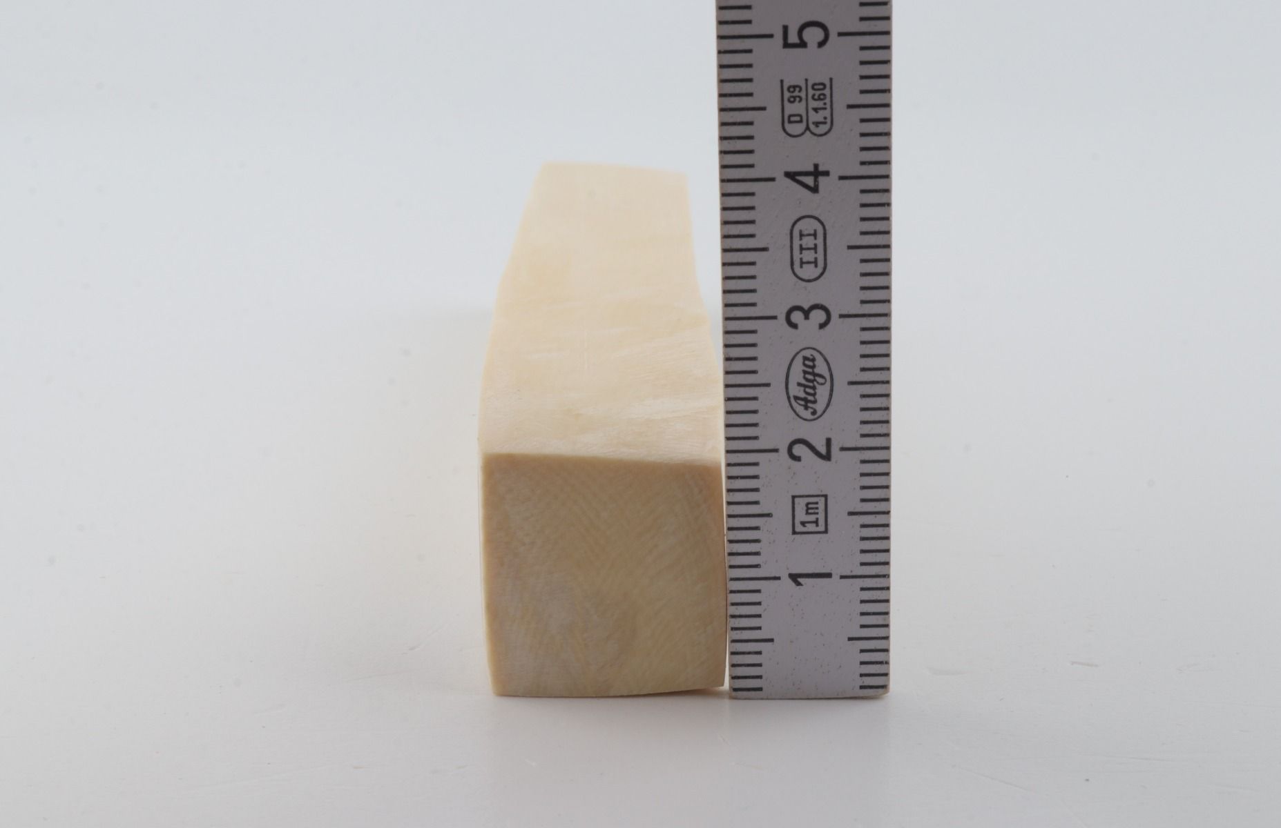 White mammoth ivory segment