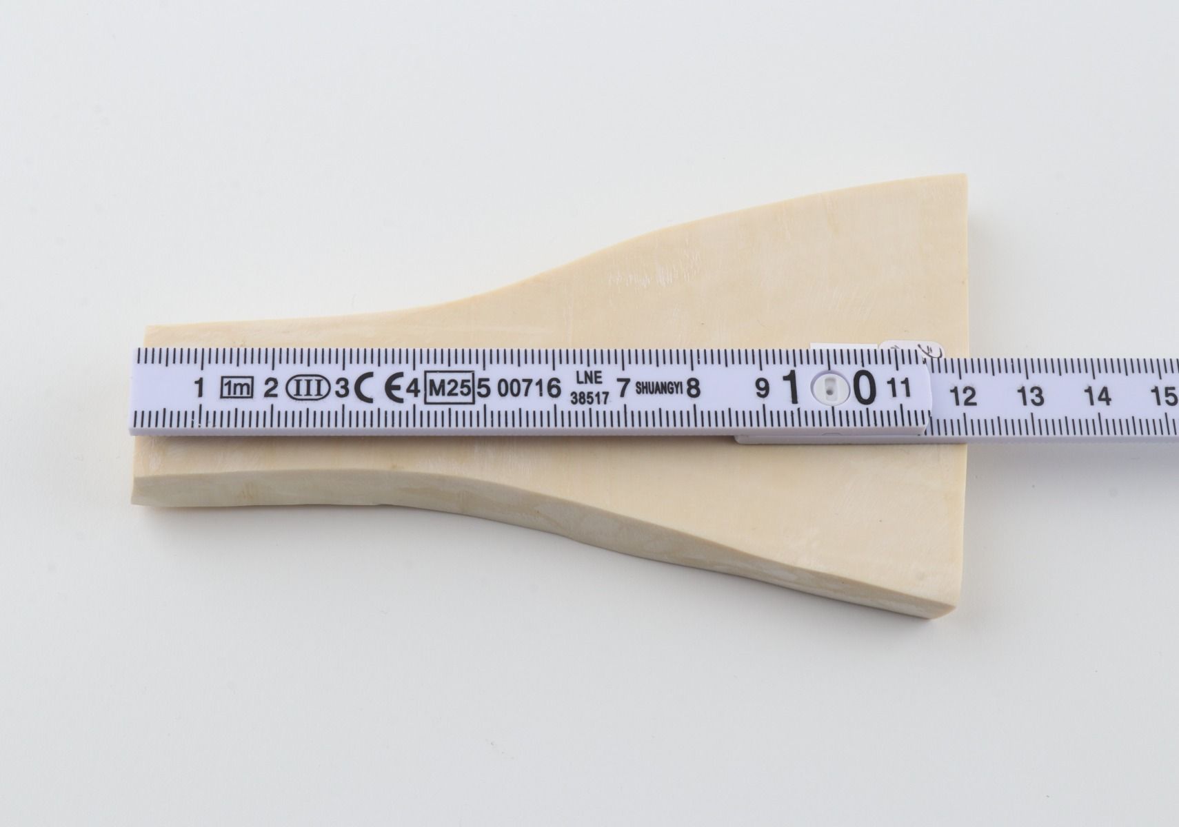 White mammoth ivory segment