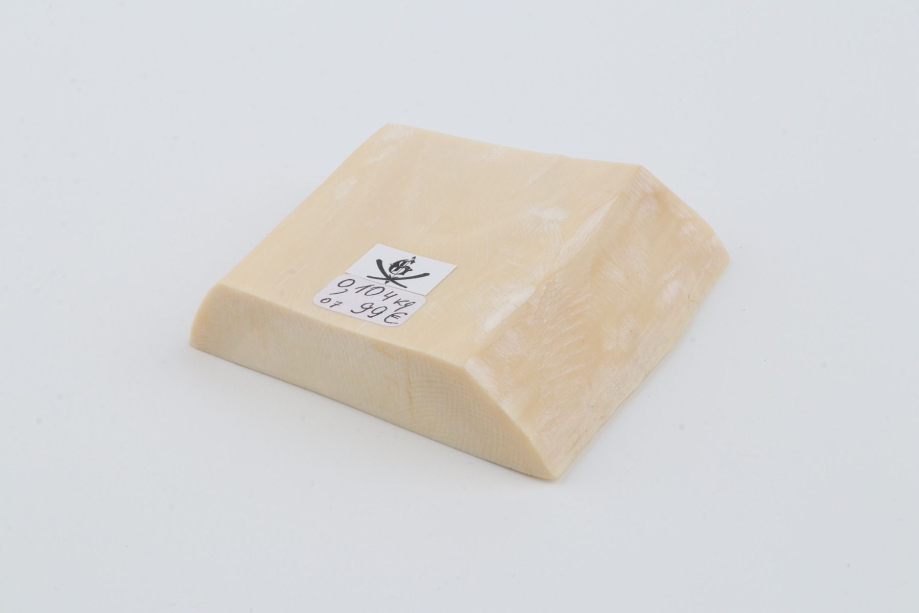 White mammoth ivory segment