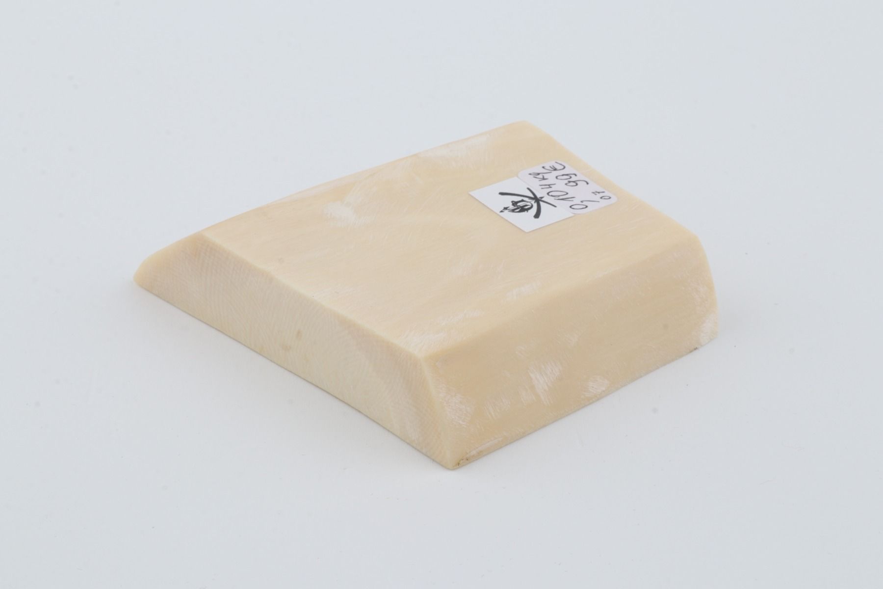 White mammoth ivory segment