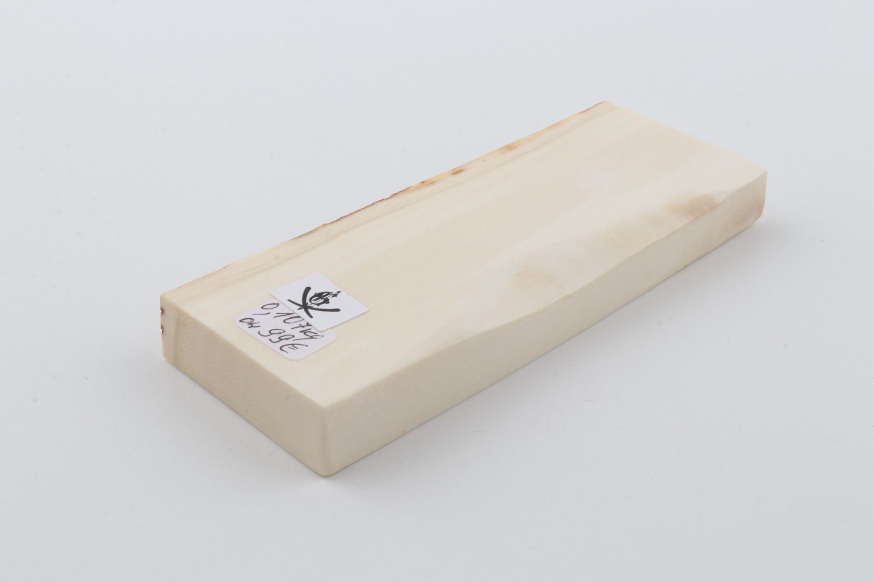 White mammoth ivory segment