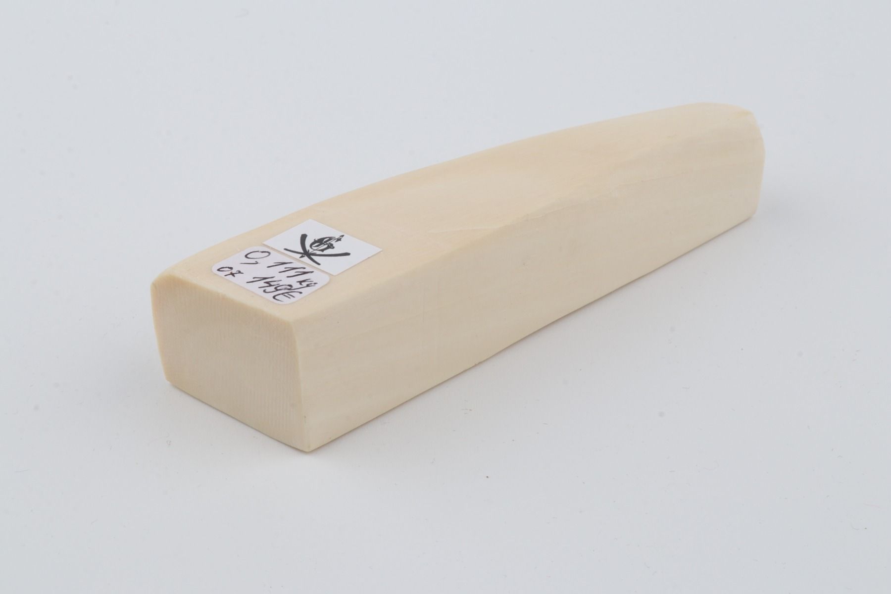 White mammoth ivory segment