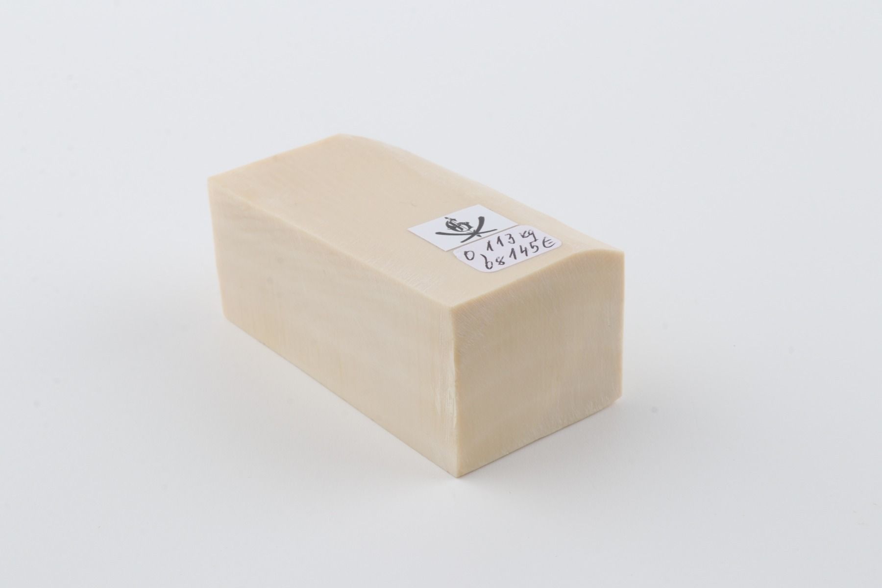 White mammoth ivory segment