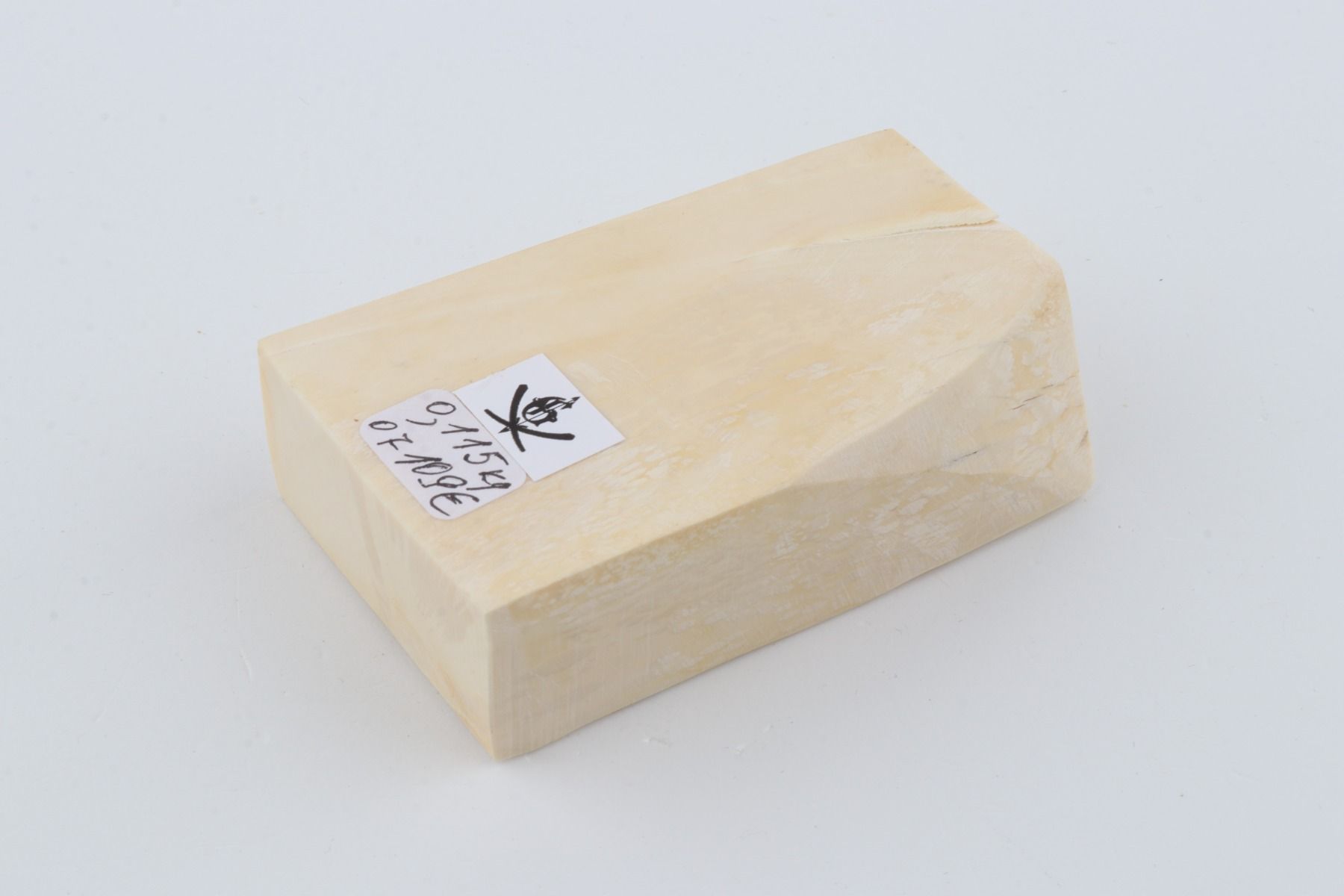 White mammoth ivory segment