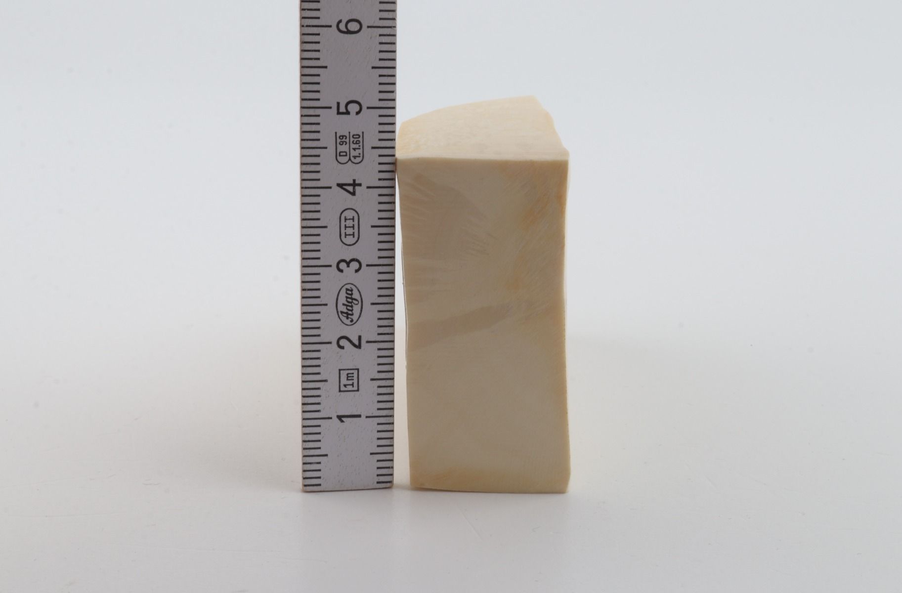 White mammoth ivory segment