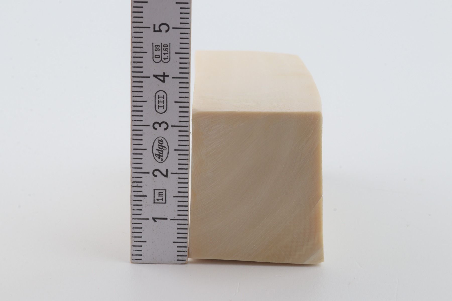 White mammoth ivory segment