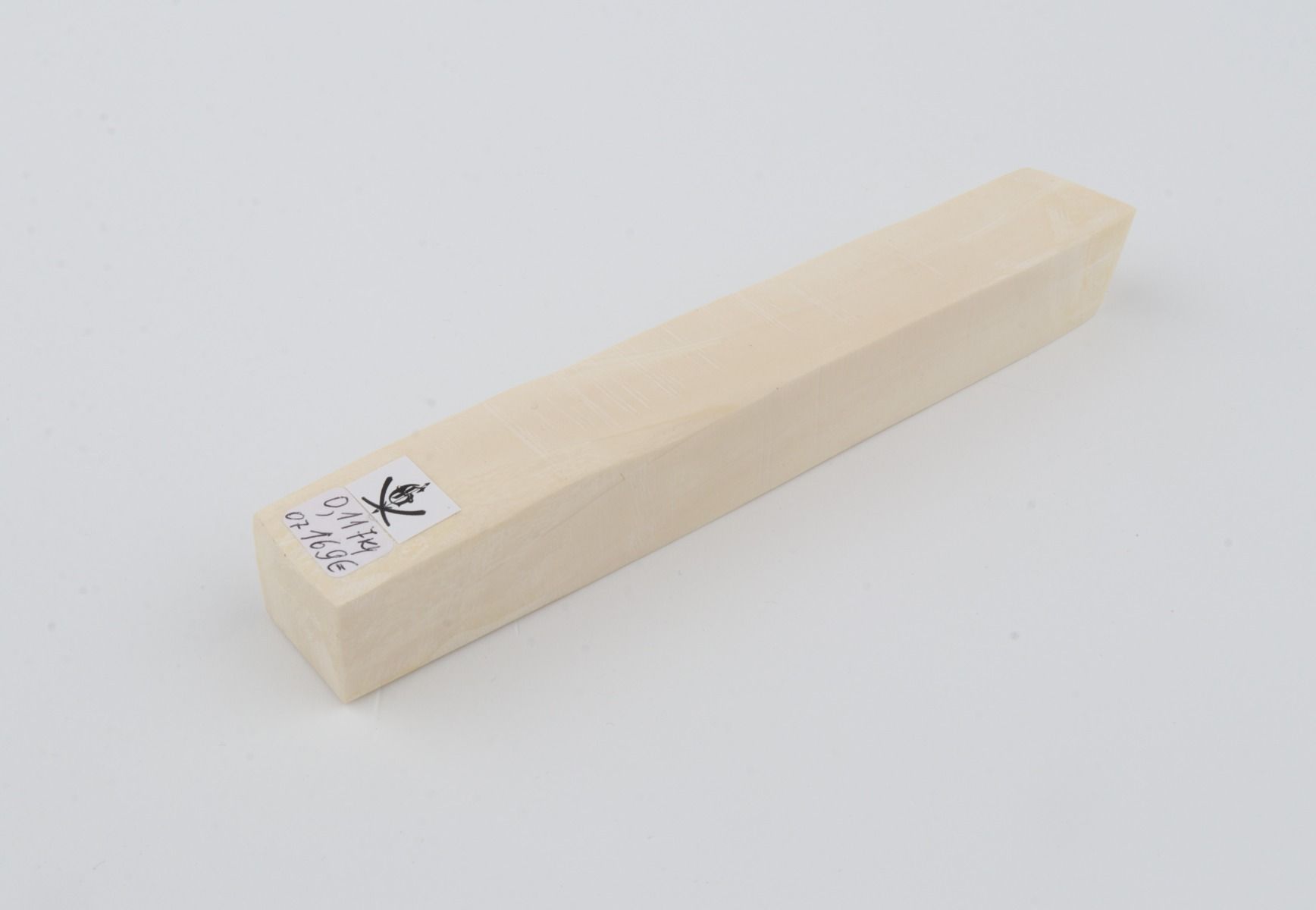 White mammoth ivory segment