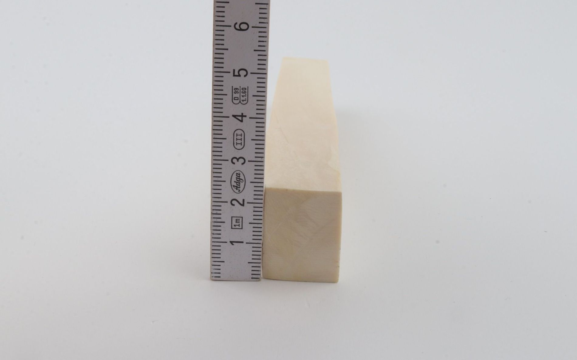 White mammoth ivory segment