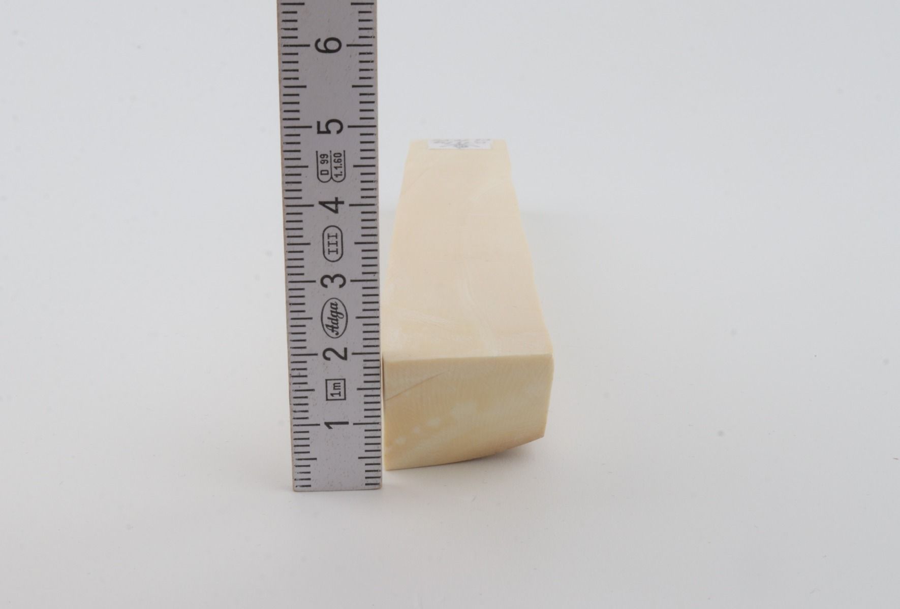 White mammoth ivory segment
