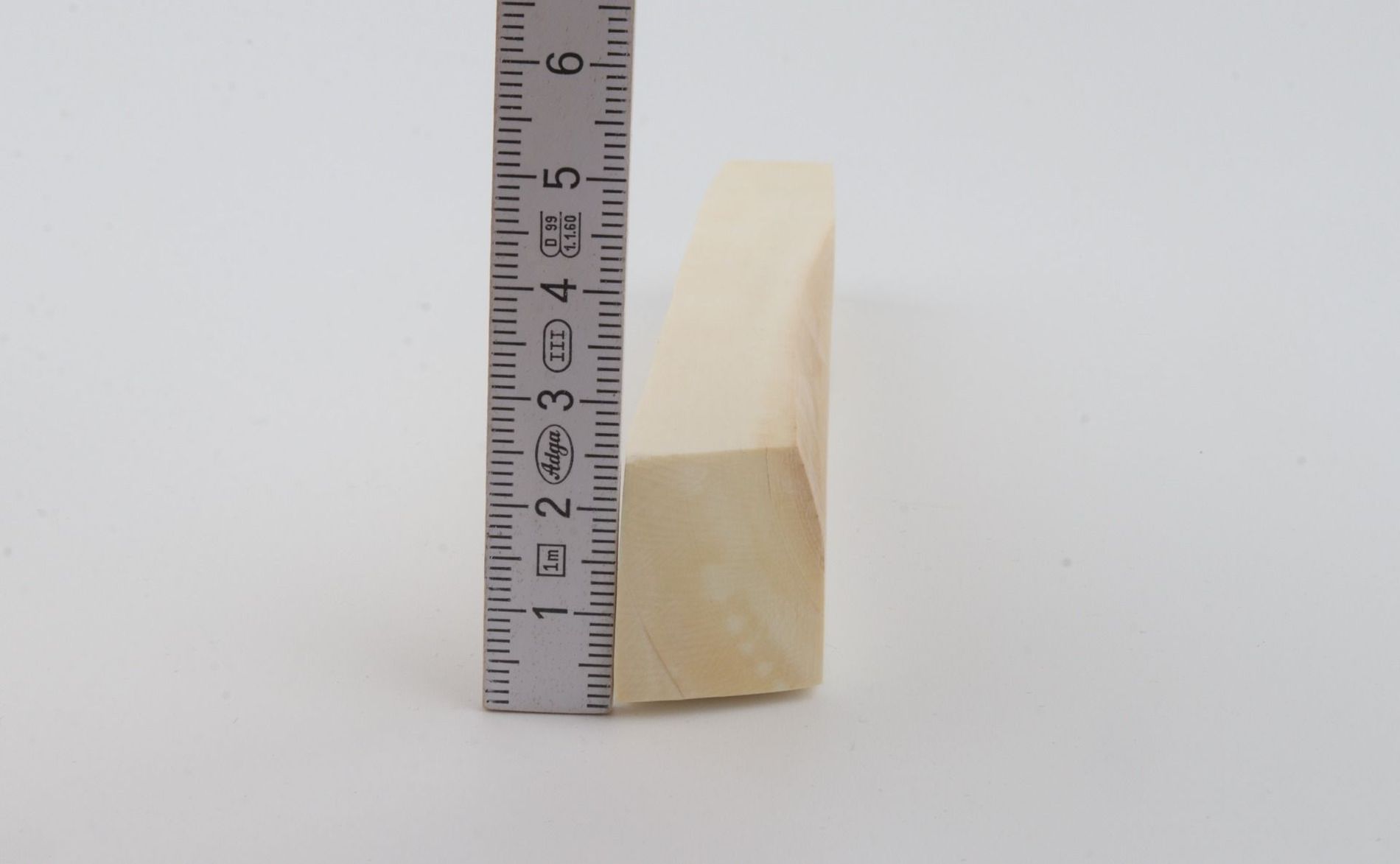 White mammoth ivory segment