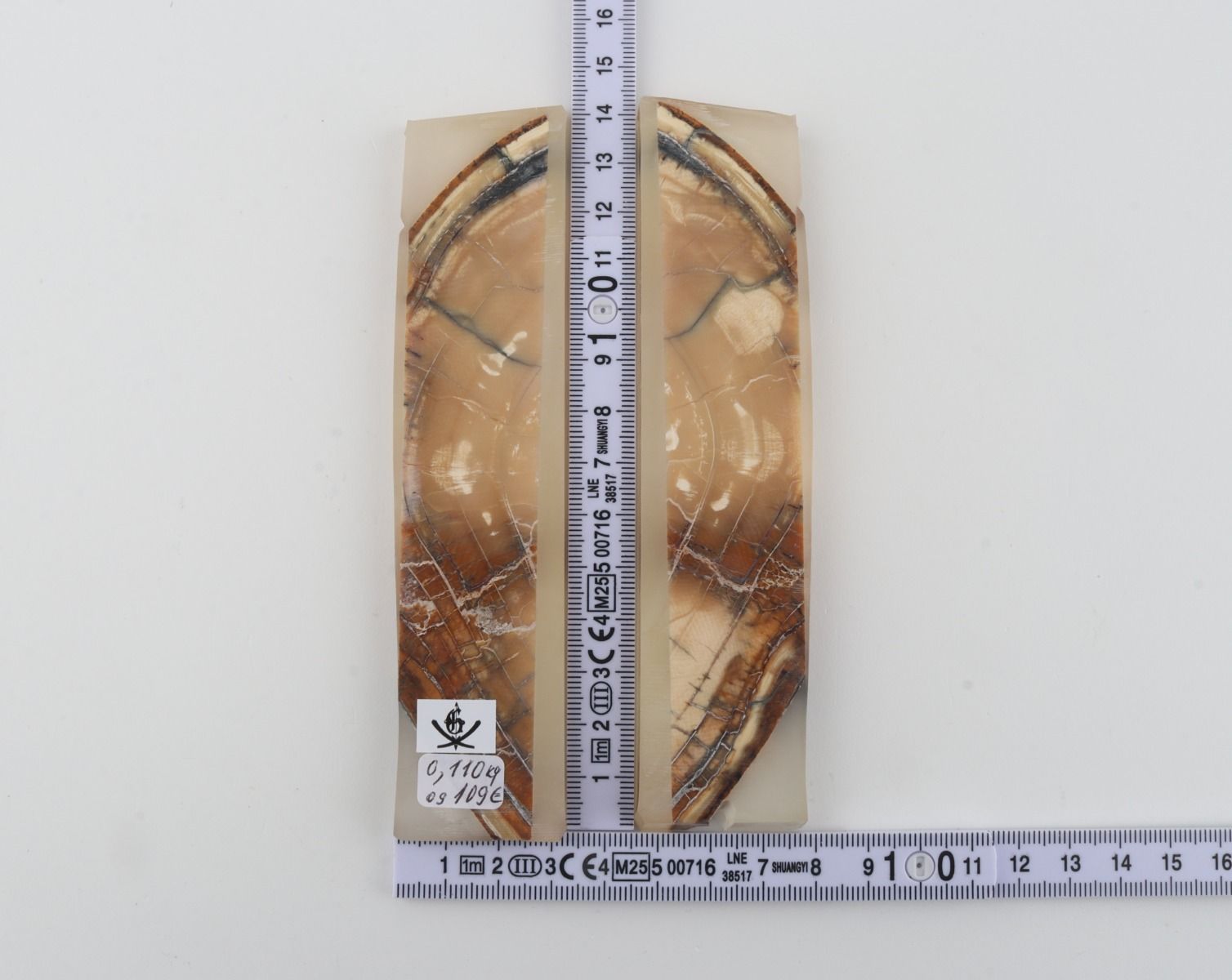 Stabilized mammoth ivory scales