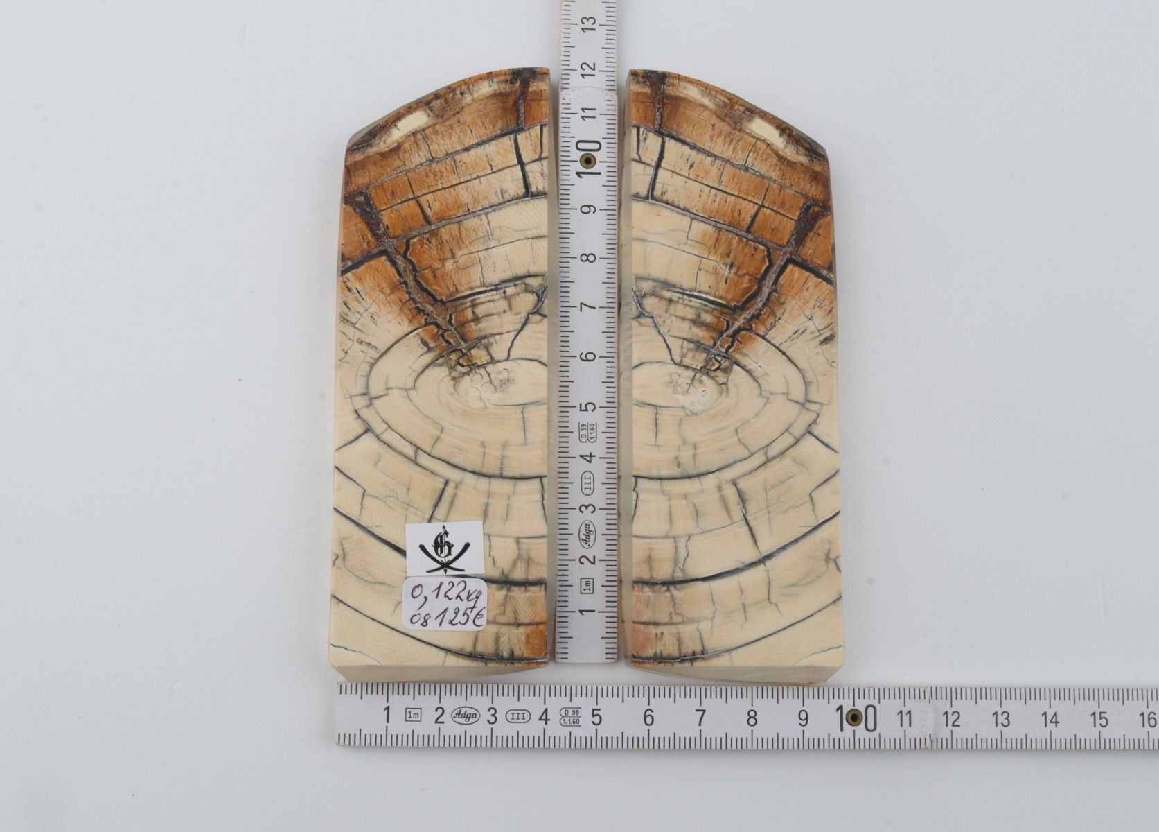 Stabilised mammoth ivory scales