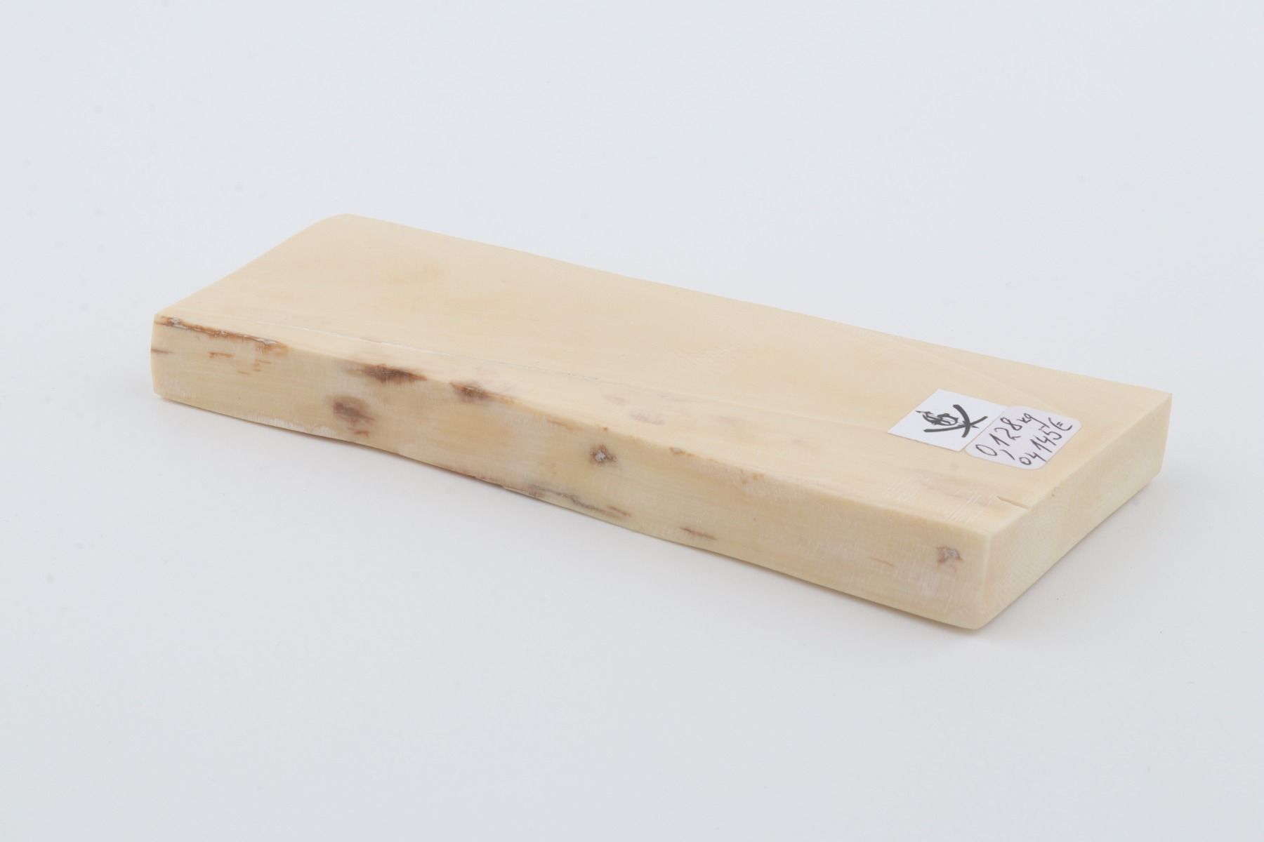 White mammoth ivory segment