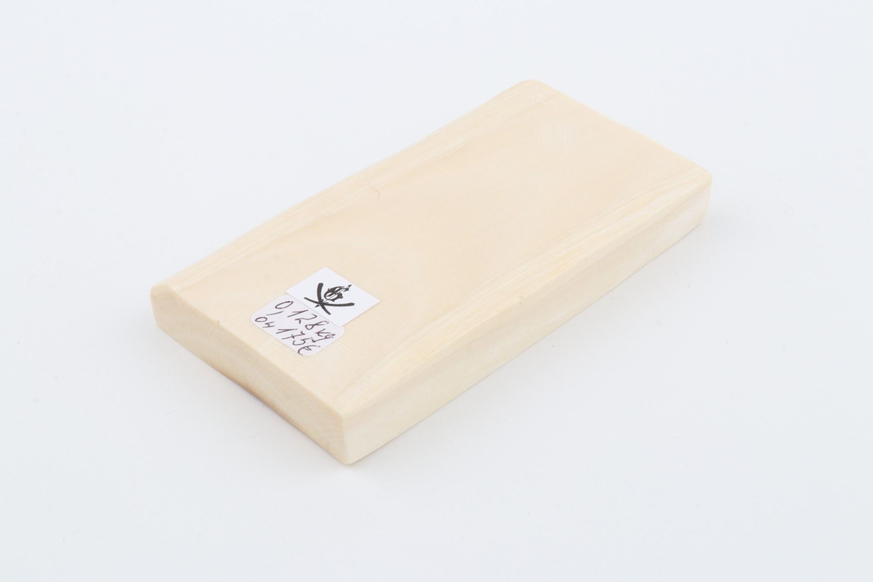 White mammoth ivory segment