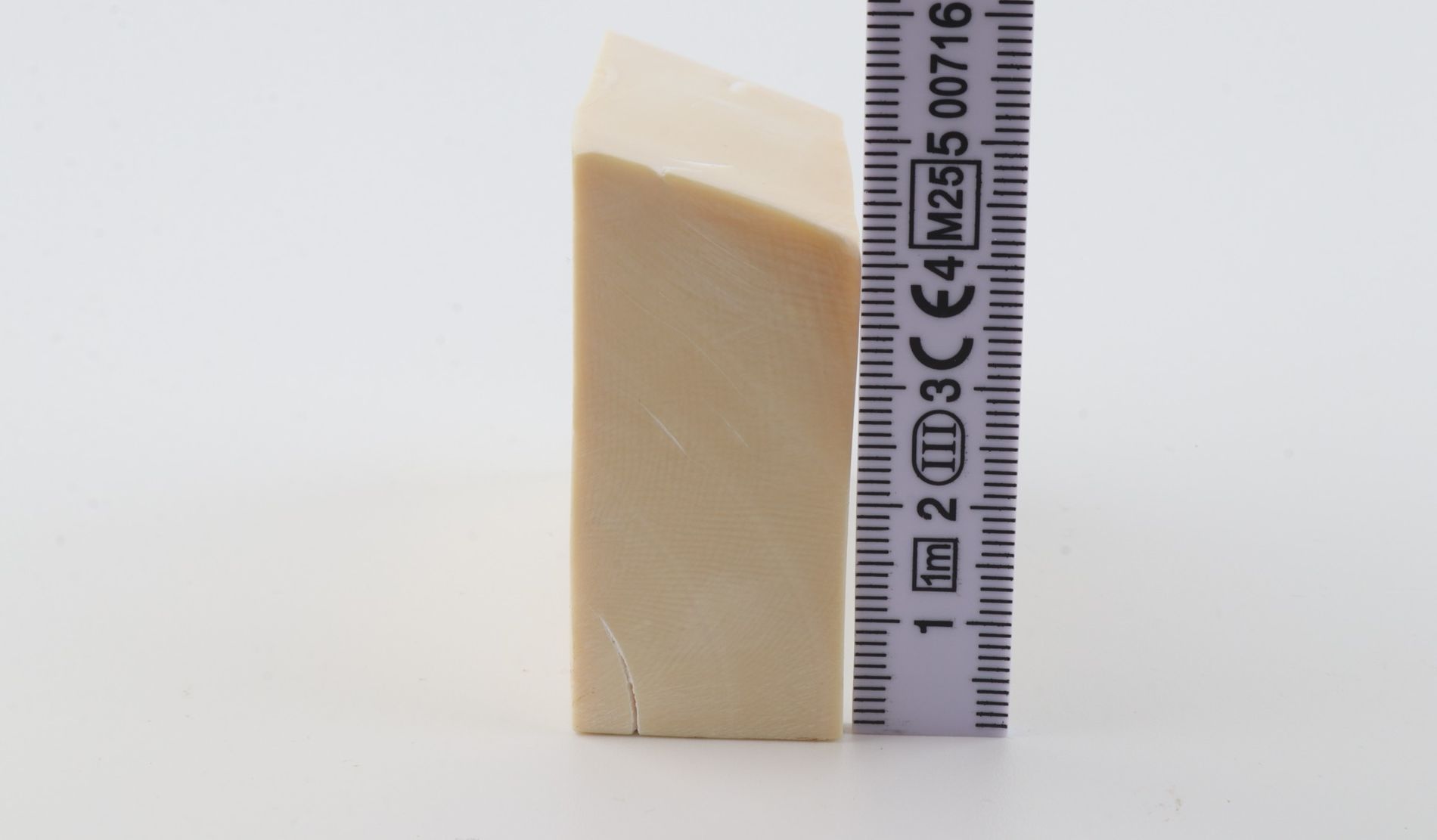 White mammoth ivory segment