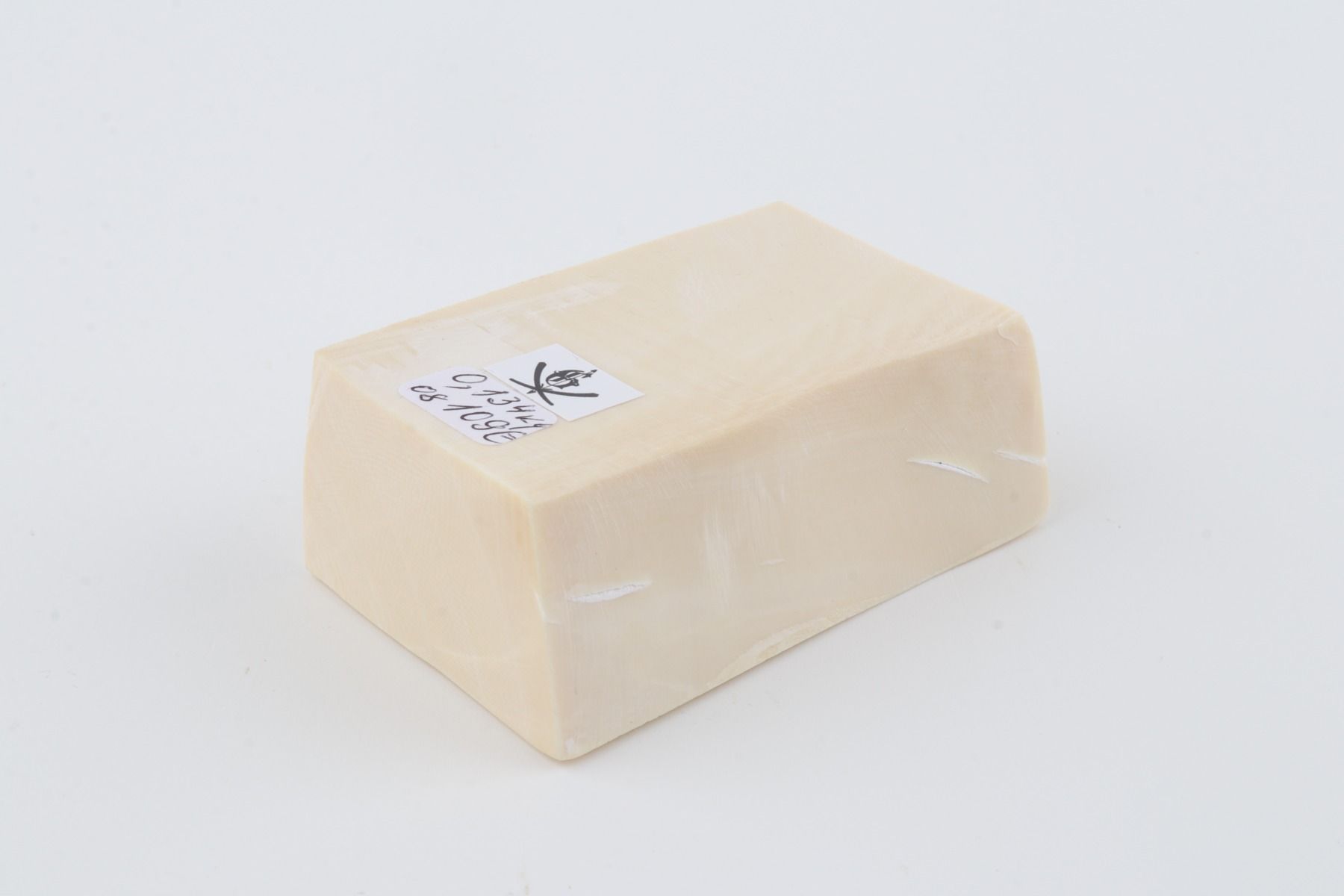 White mammoth ivory segment