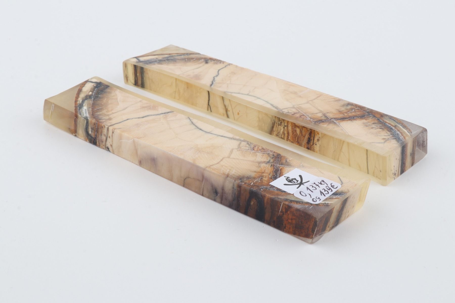 Stabilized mammoth ivory scales