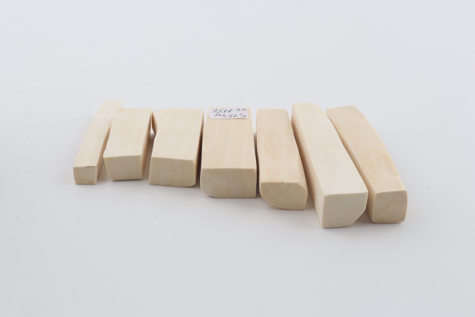 White mammoth ivory segments