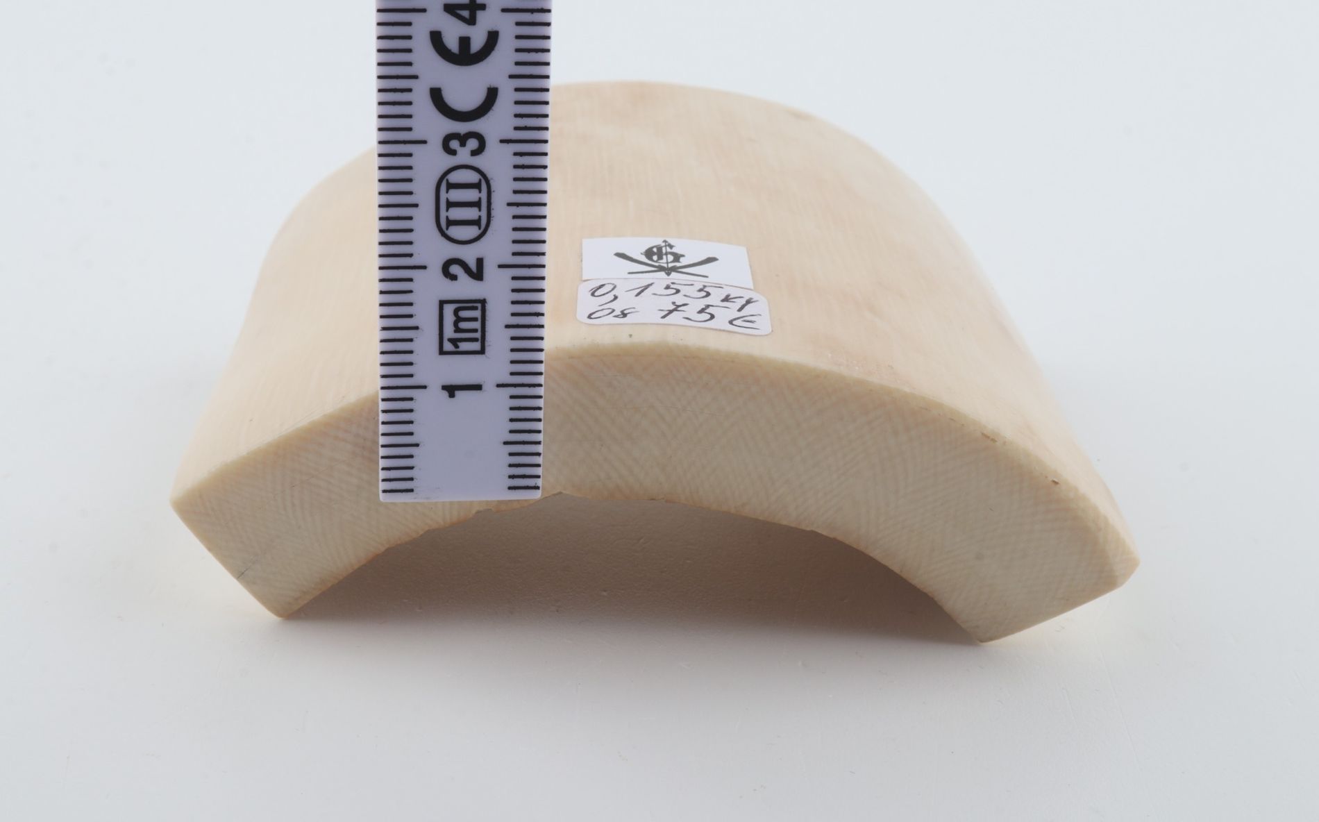 White mammoth ivory piece