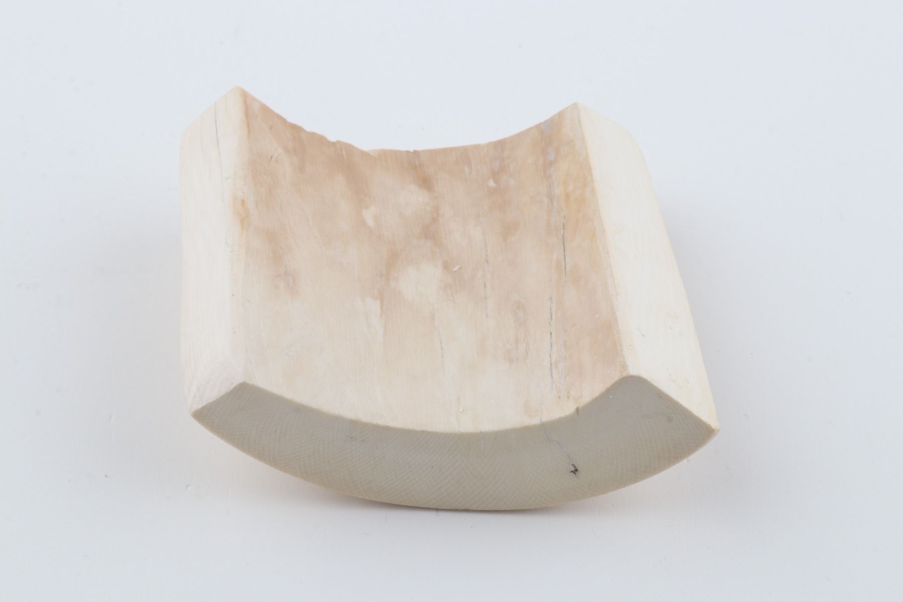 White mammoth ivory piece