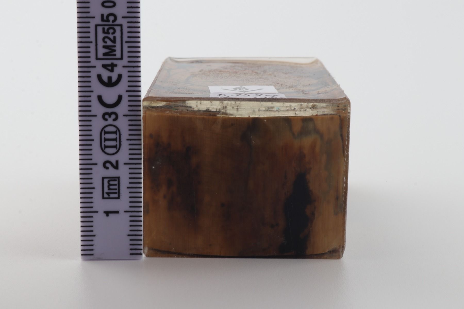 Stabilised mammoth ivory block