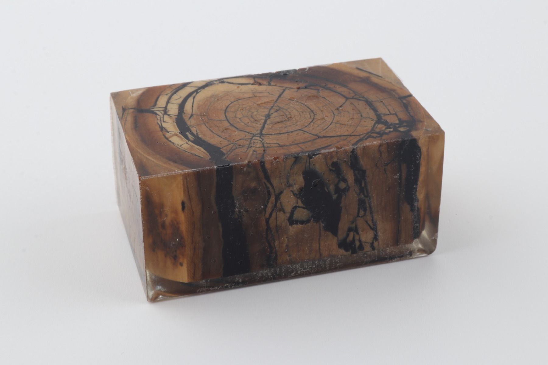 Stabilised mammoth ivory block