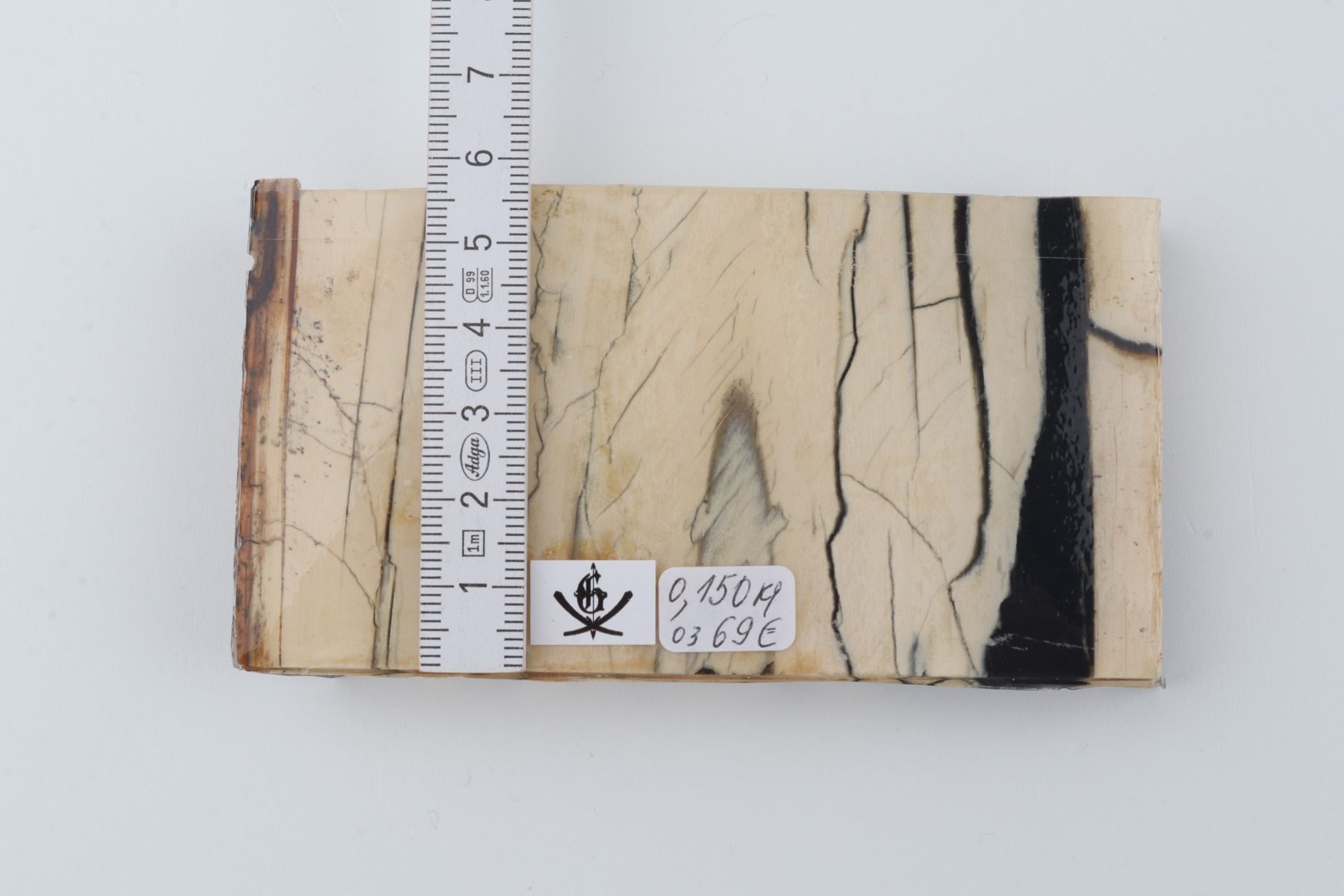 Stabilised mammoth ivory piece