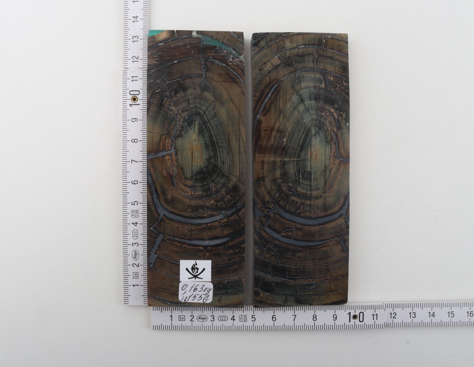 Stabilised mammoth ivory scales
