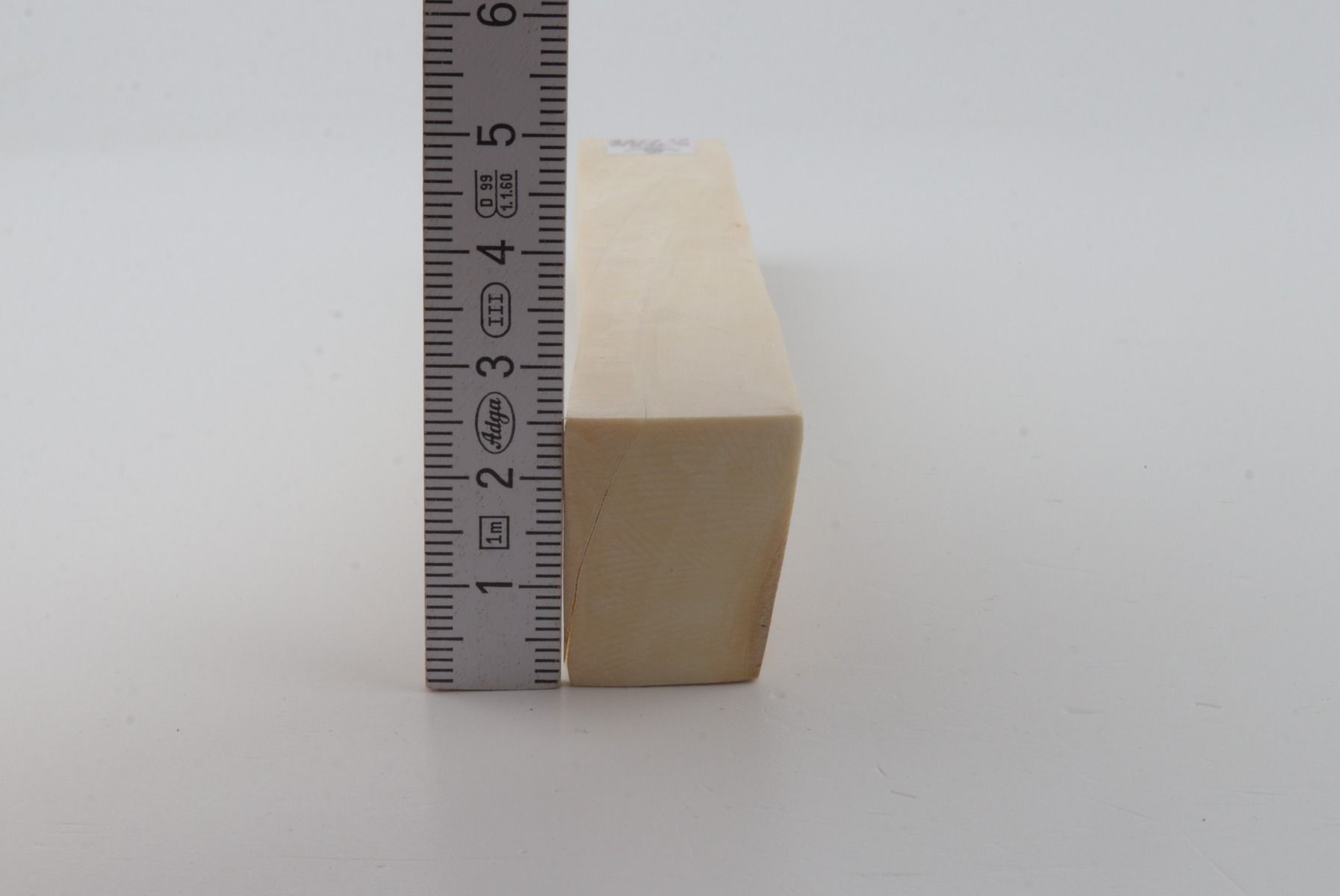 White mammoth ivory segment